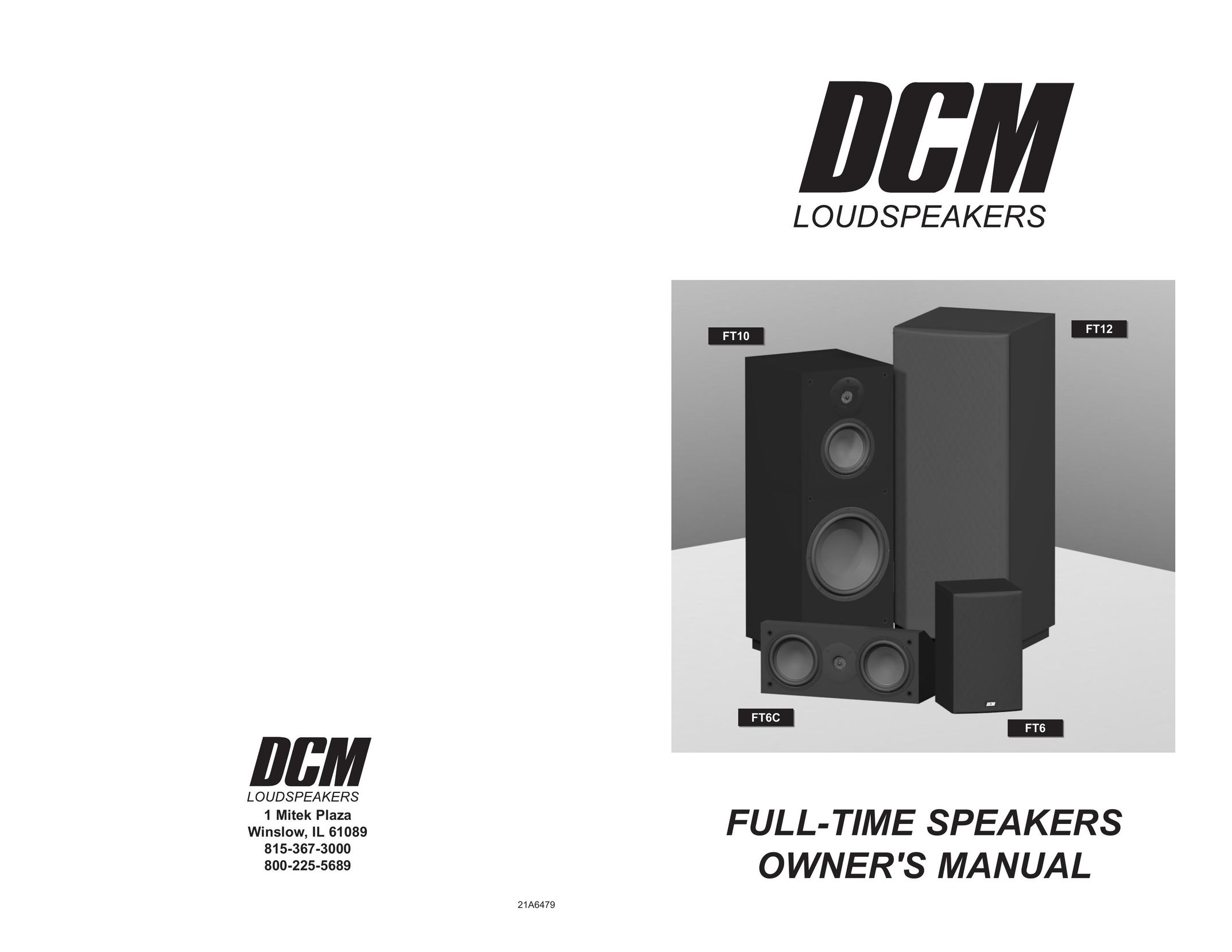 DCM Speakers FT10 Portable Speaker User Manual