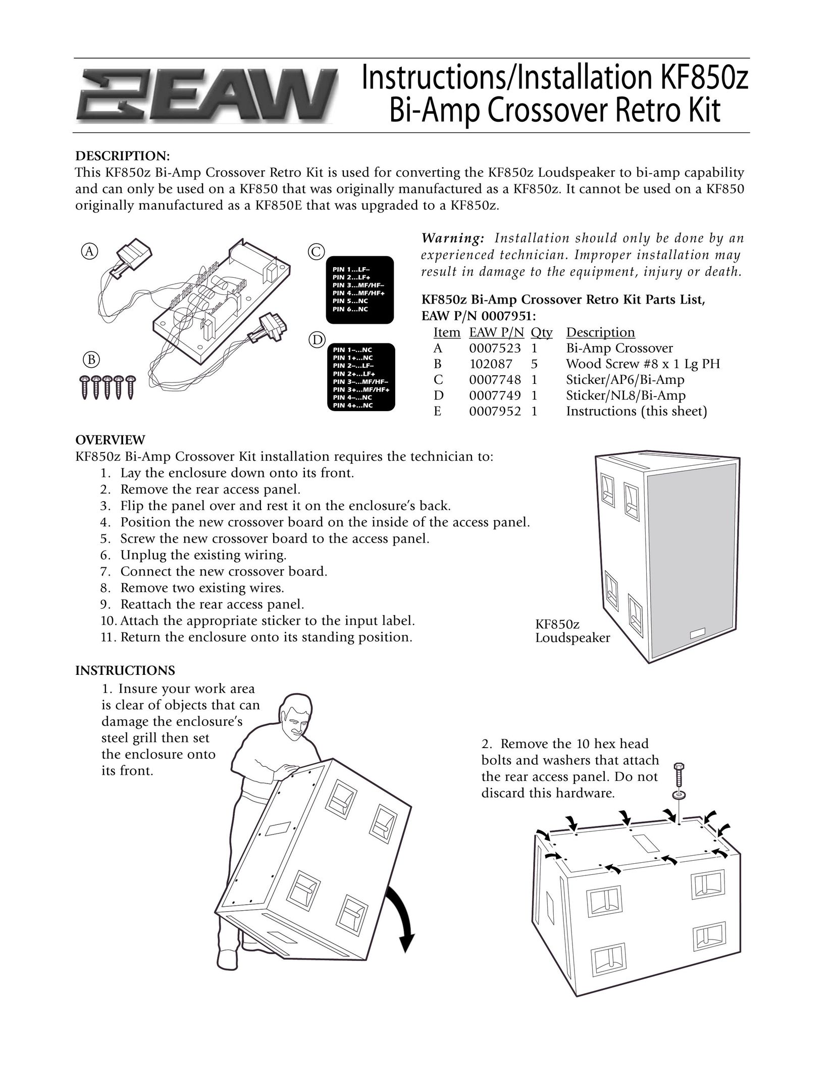 EAW KF850z Portable Speaker User Manual