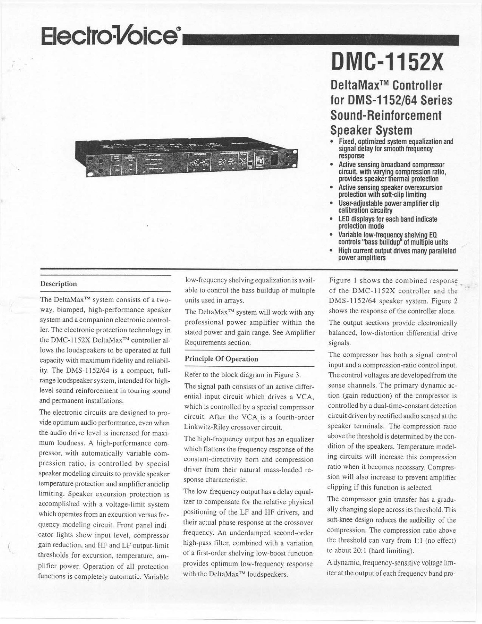 Electro-Voice DMC-1152X Portable Speaker User Manual