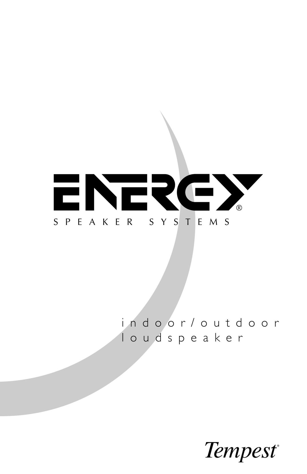 Energy Speaker Systems indoor / outdoor loudspeaker Portable Speaker User Manual