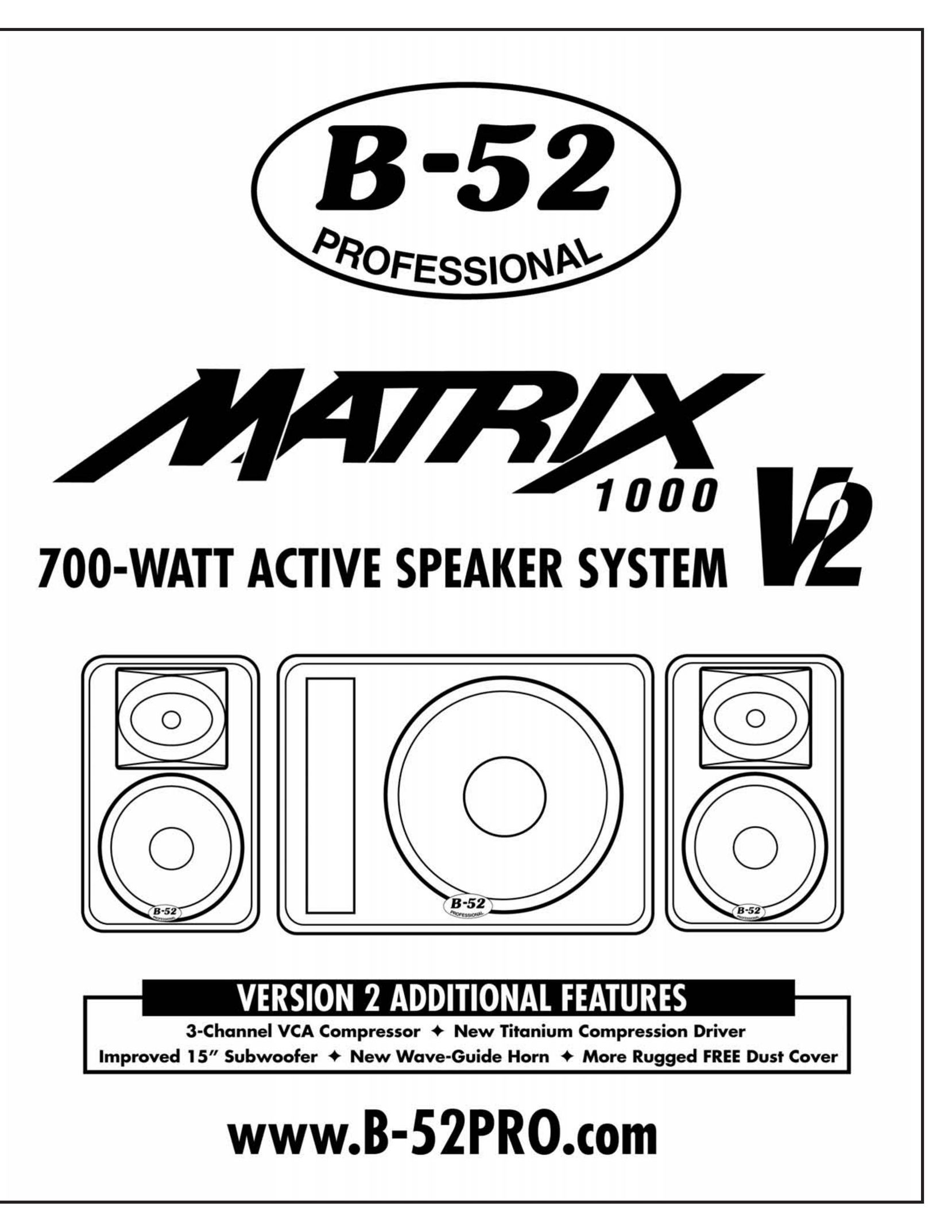 ETI Sound Systems, INC Matrix 1000 V2 Portable Speaker User Manual