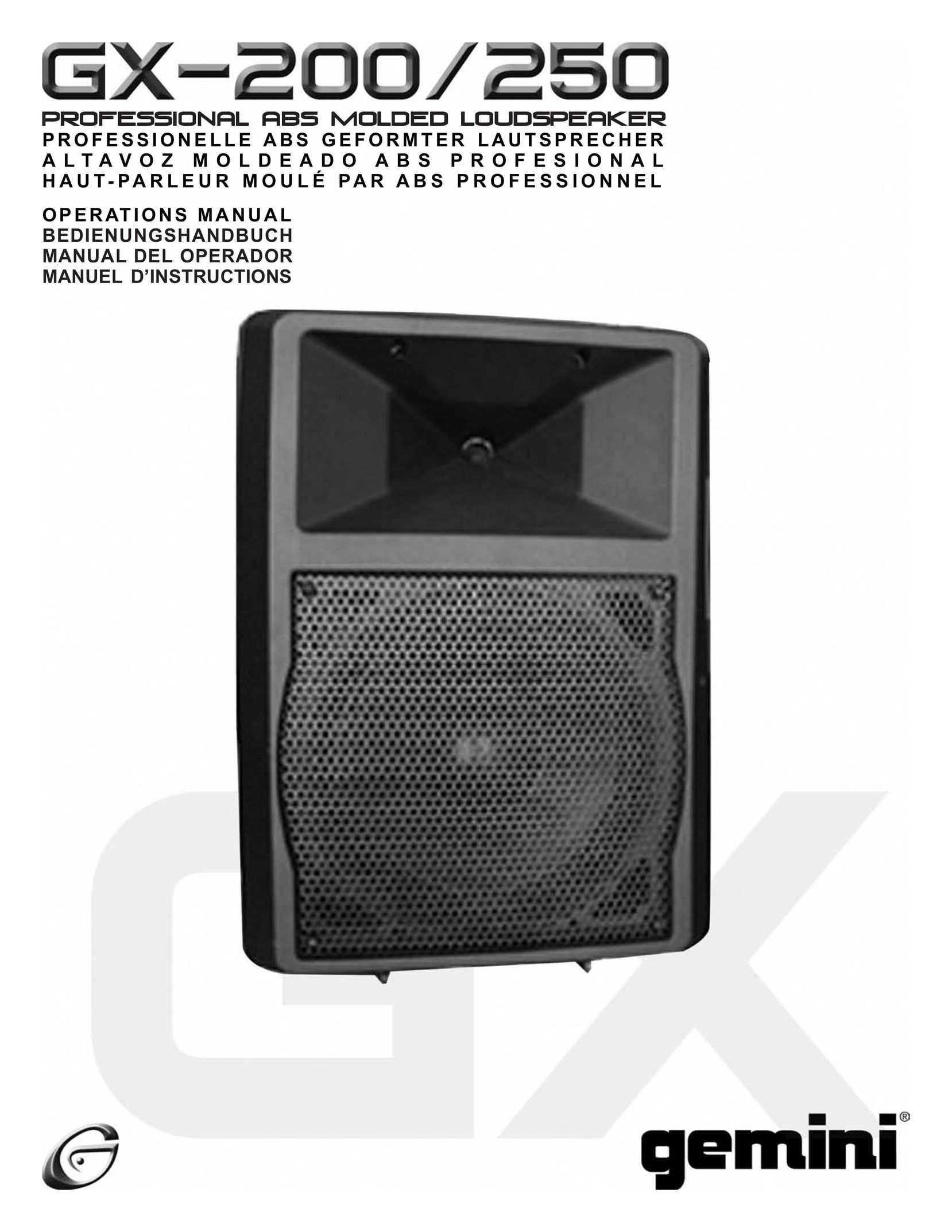 Gemini GX-200 Portable Speaker User Manual