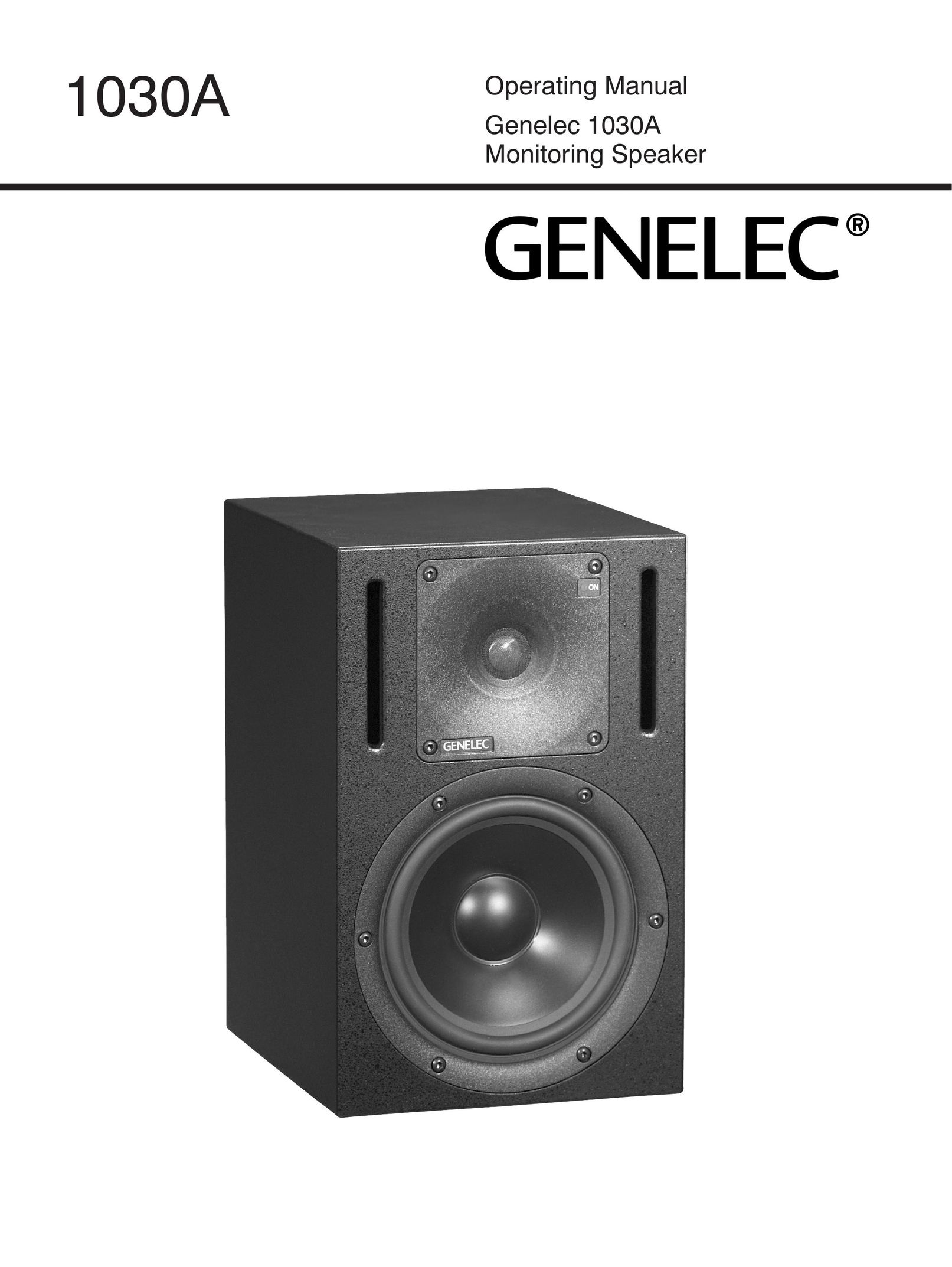Genelec 1030A Portable Speaker User Manual
