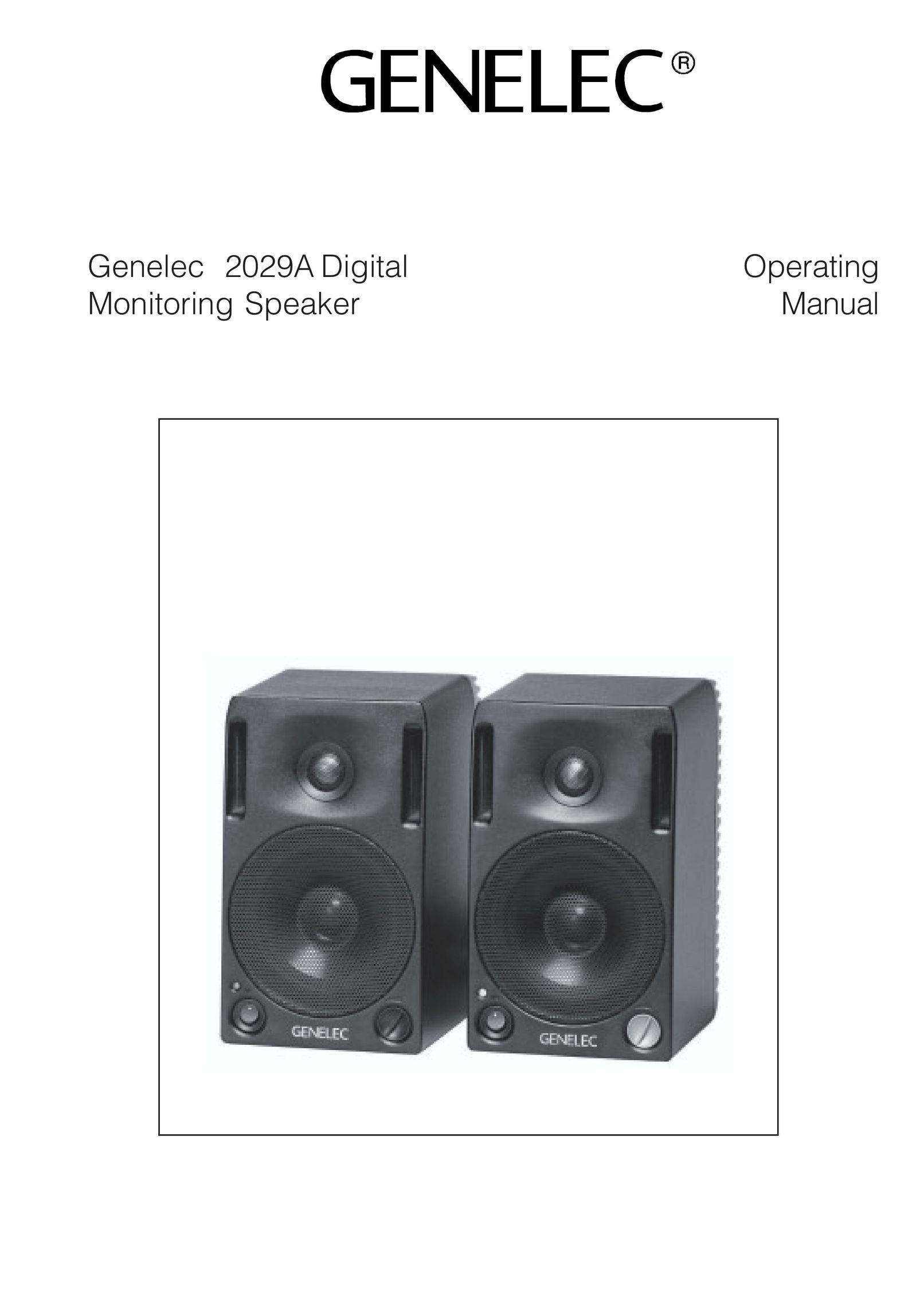 Genelec 2029A Portable Speaker User Manual
