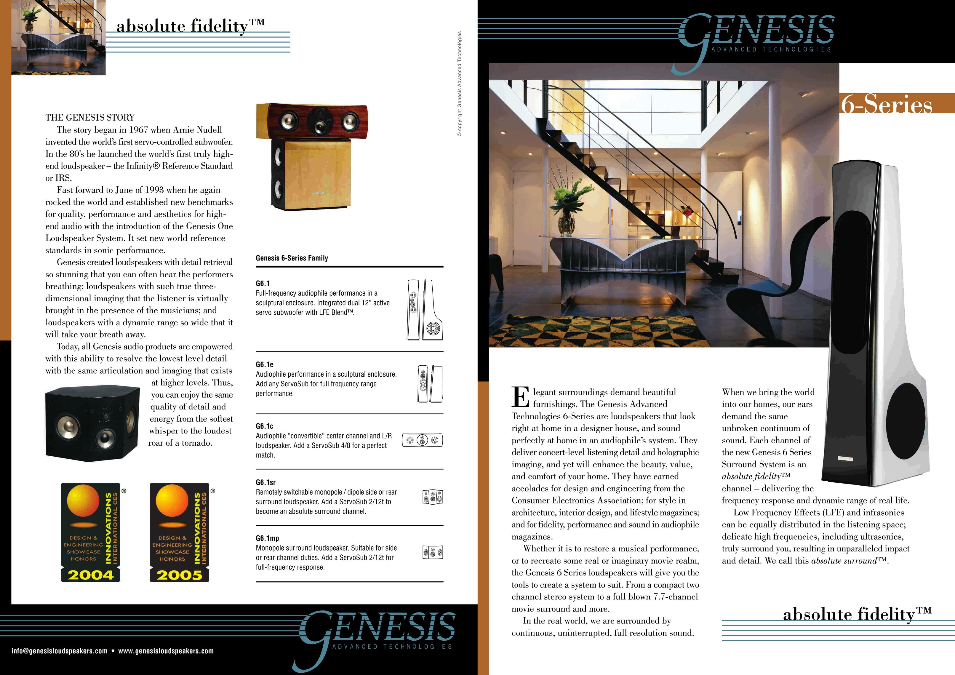 Genesis Advanced Technologies 6 Series Portable Speaker User Manual