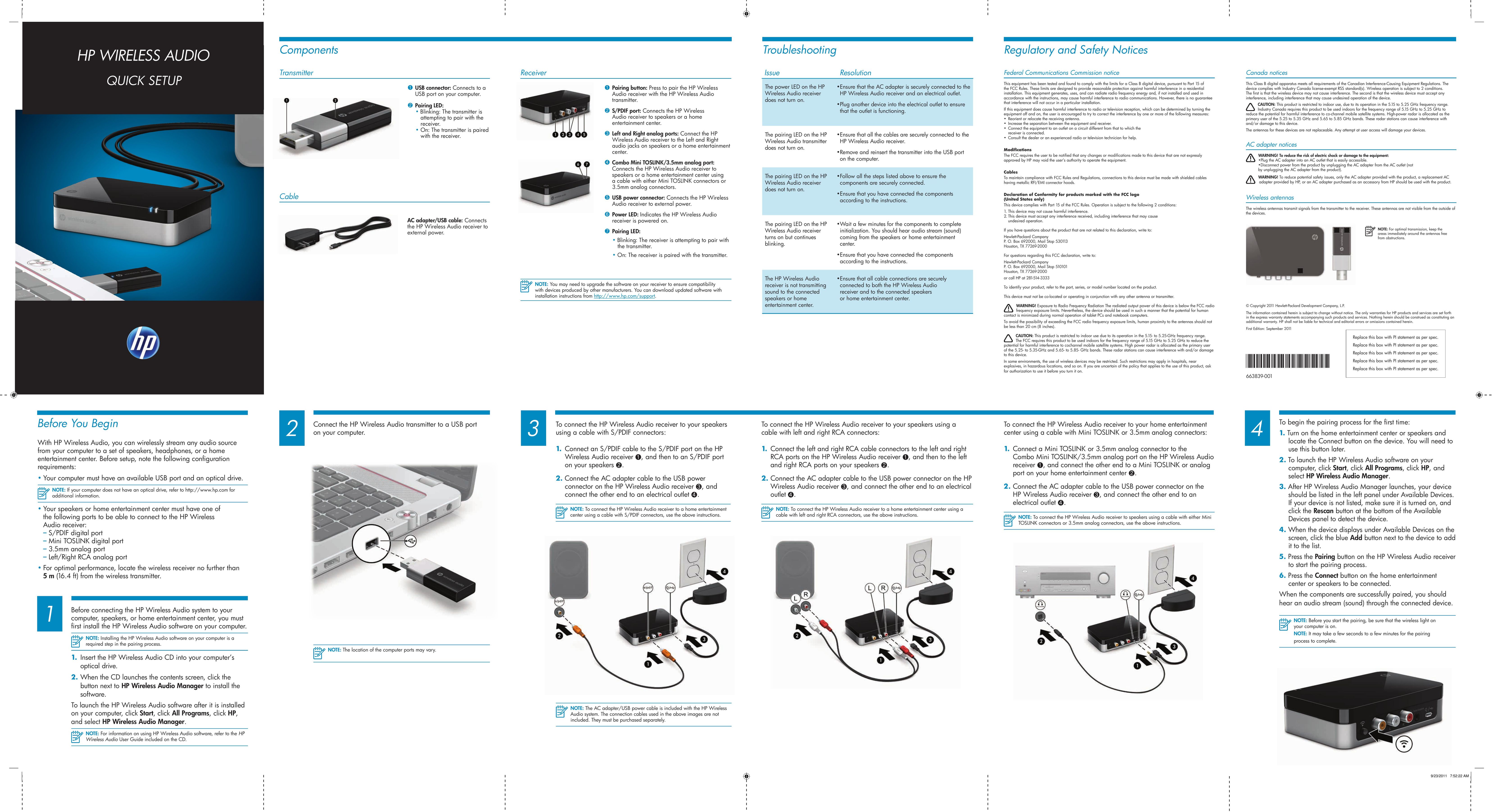 HP (Hewlett-Packard) QF299AAABC Portable Speaker User Manual