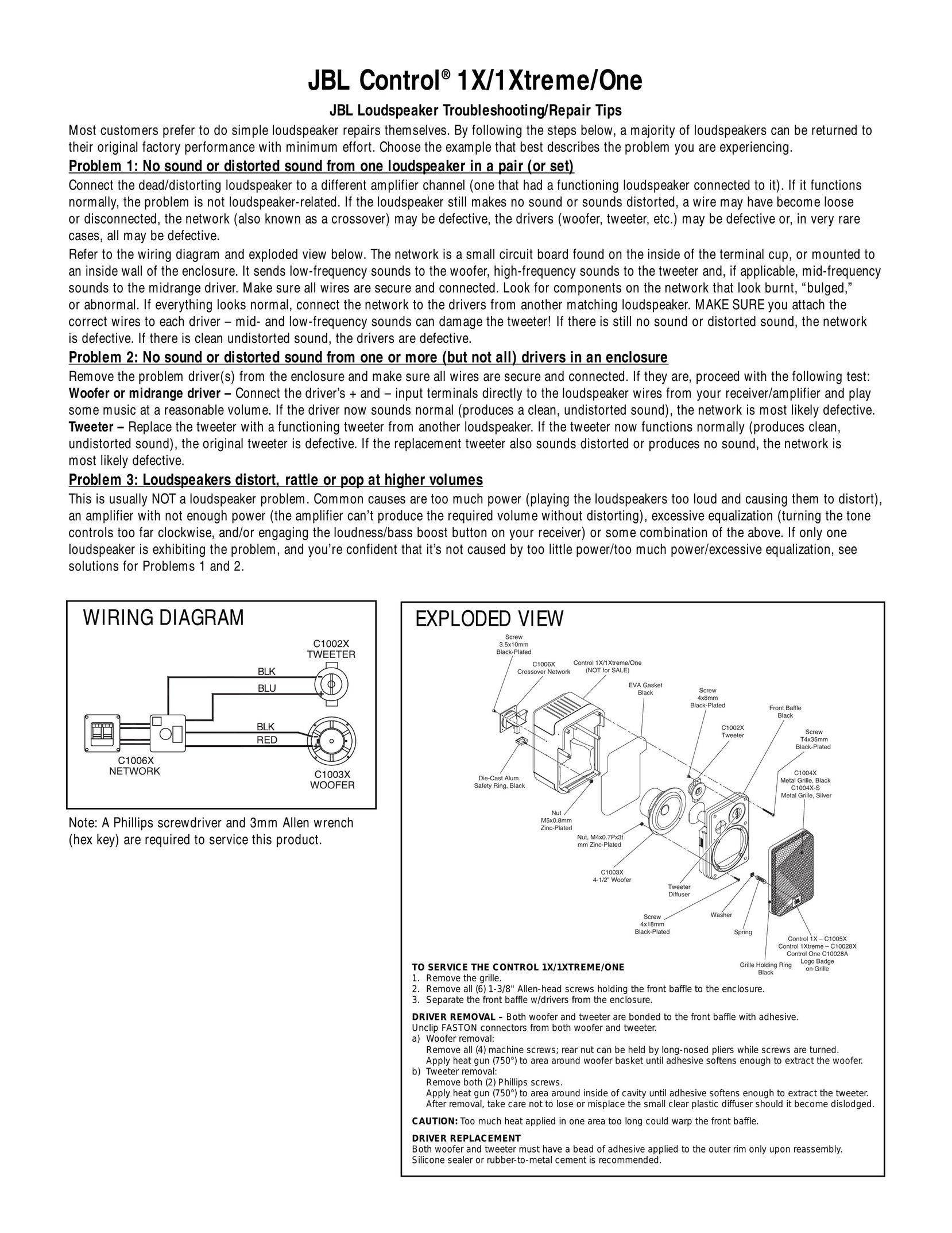 JBL 1X/1Xtreme/One Portable Speaker User Manual