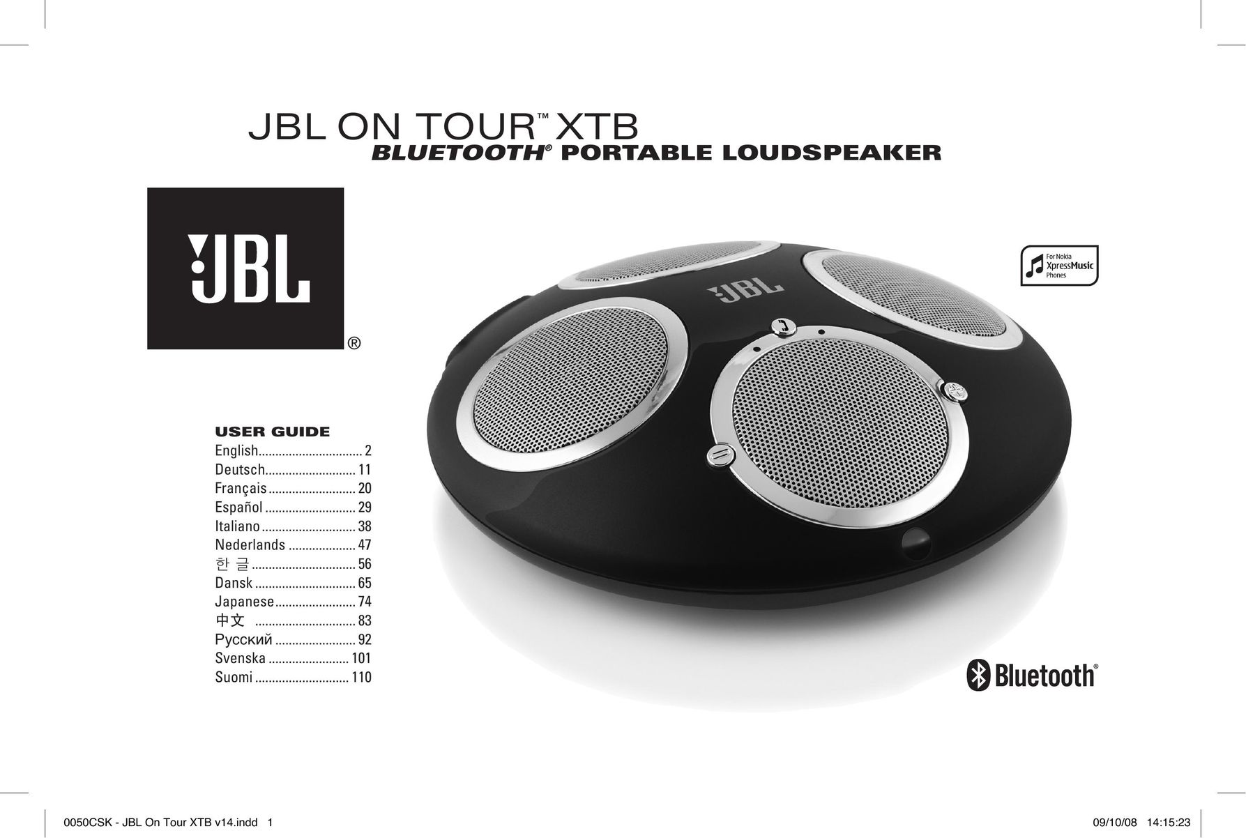 JBL 950-0224-001 Portable Speaker User Manual