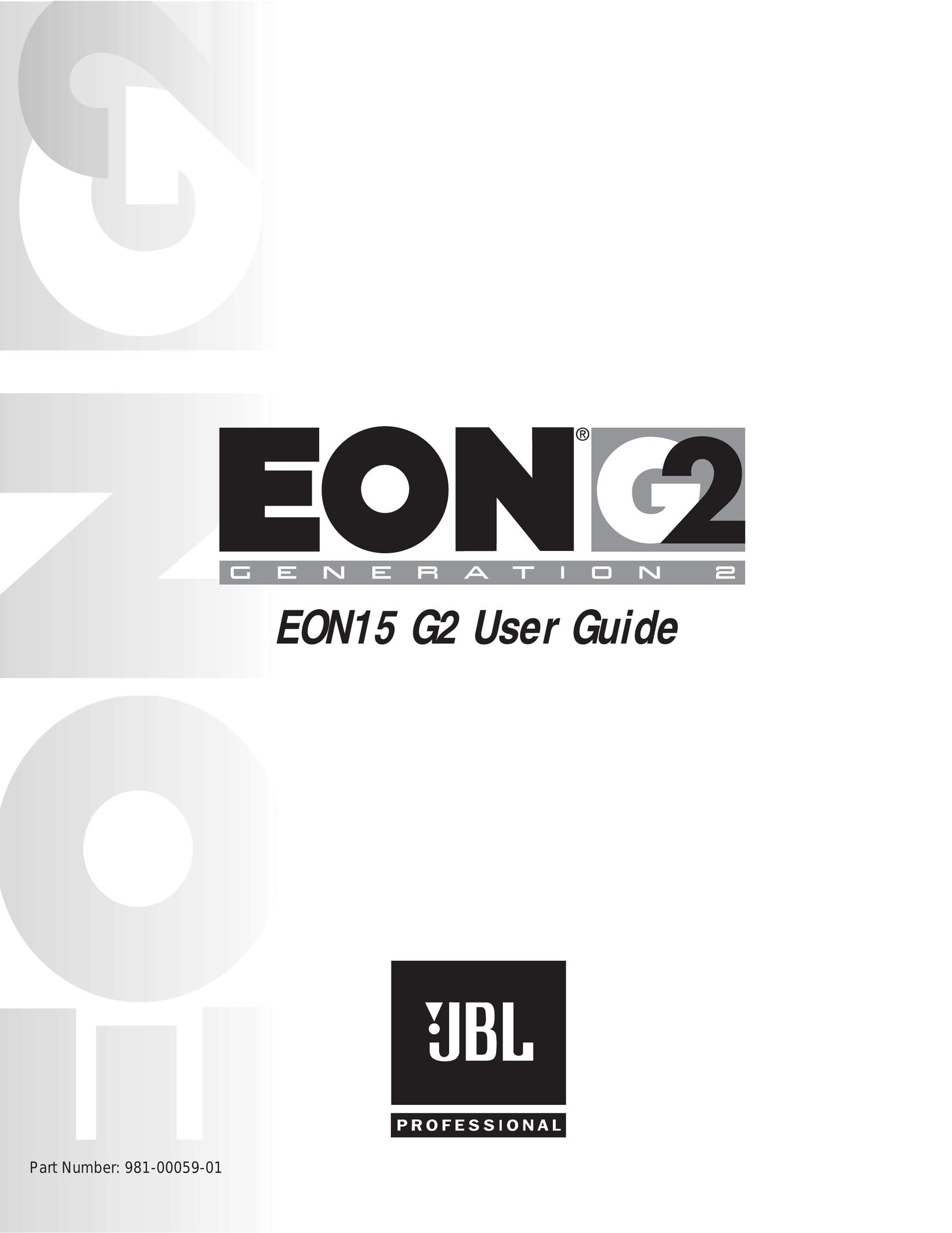 JBL EON15 G2 Portable Speaker User Manual