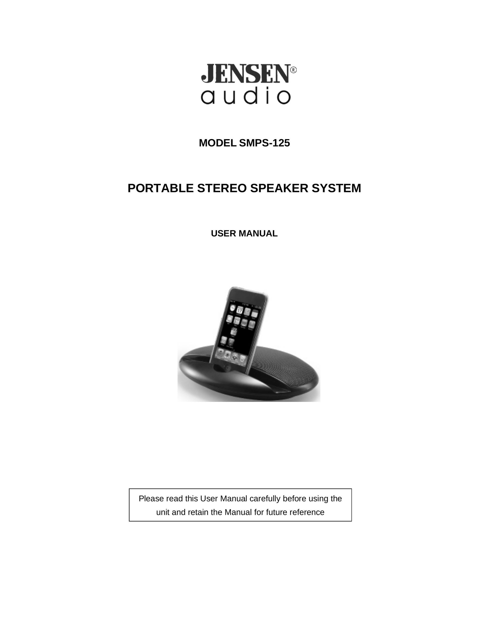 Jensen SMPS-125 Portable Speaker User Manual