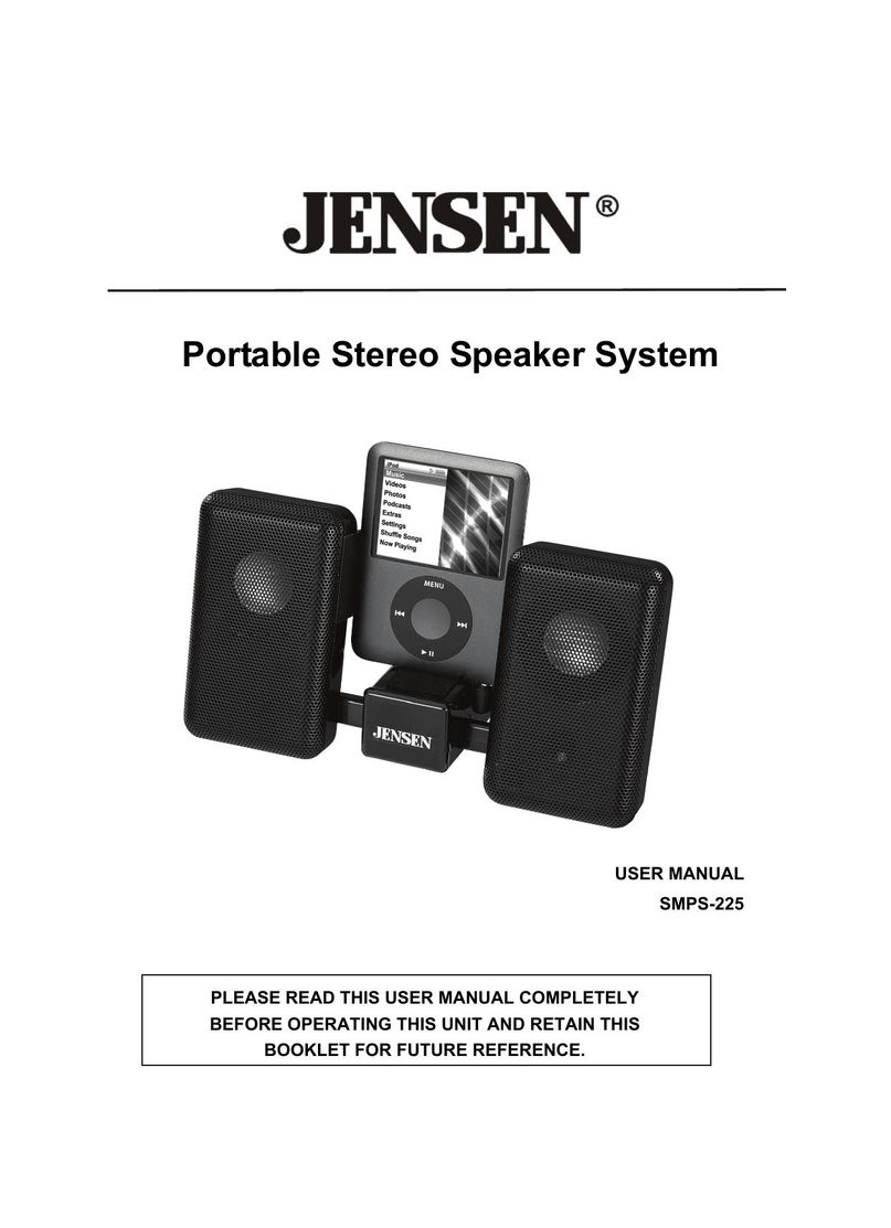 Jensen SMPS-225 Portable Speaker User Manual