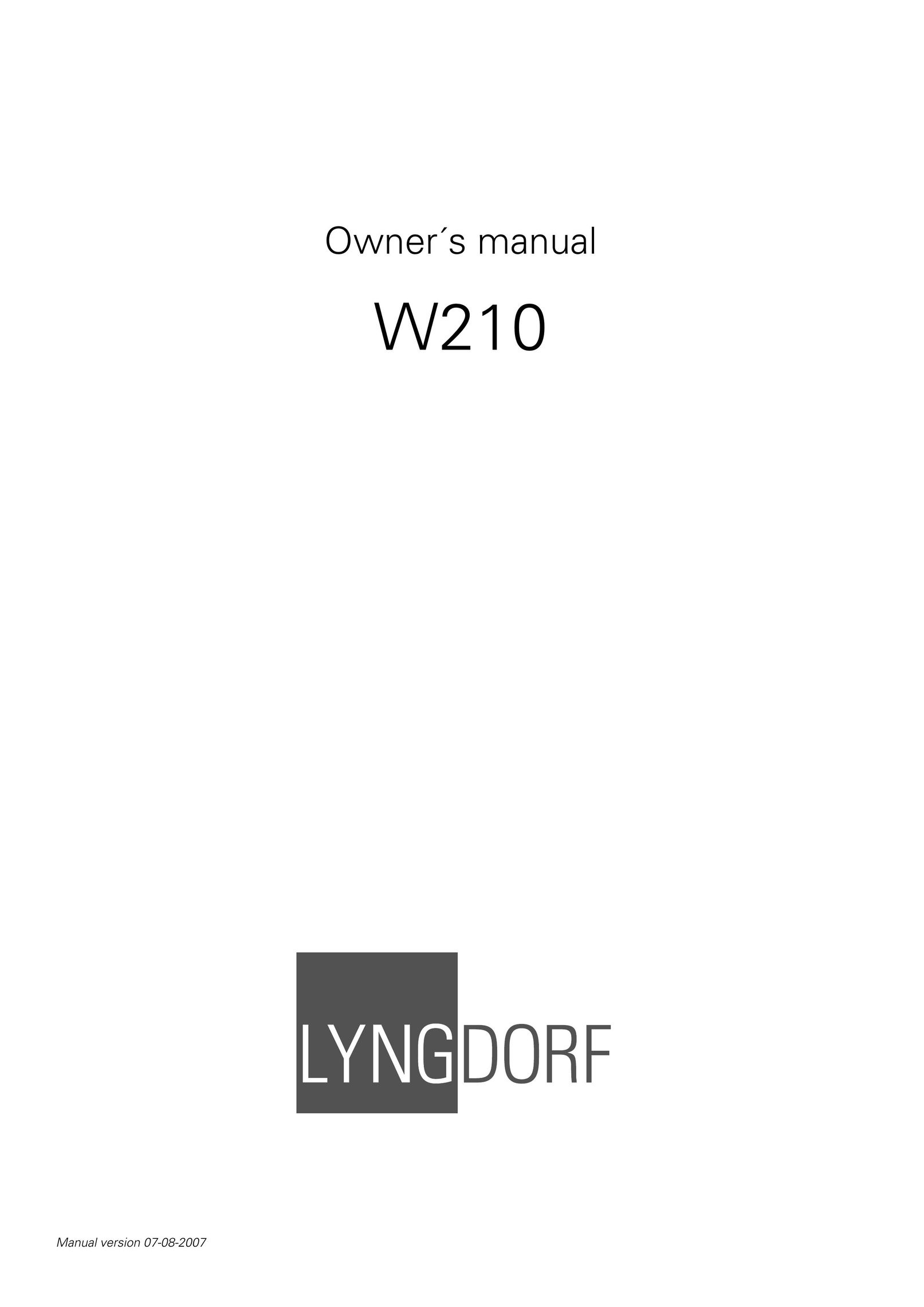Lyngdorf Audio W-210 Portable Speaker User Manual