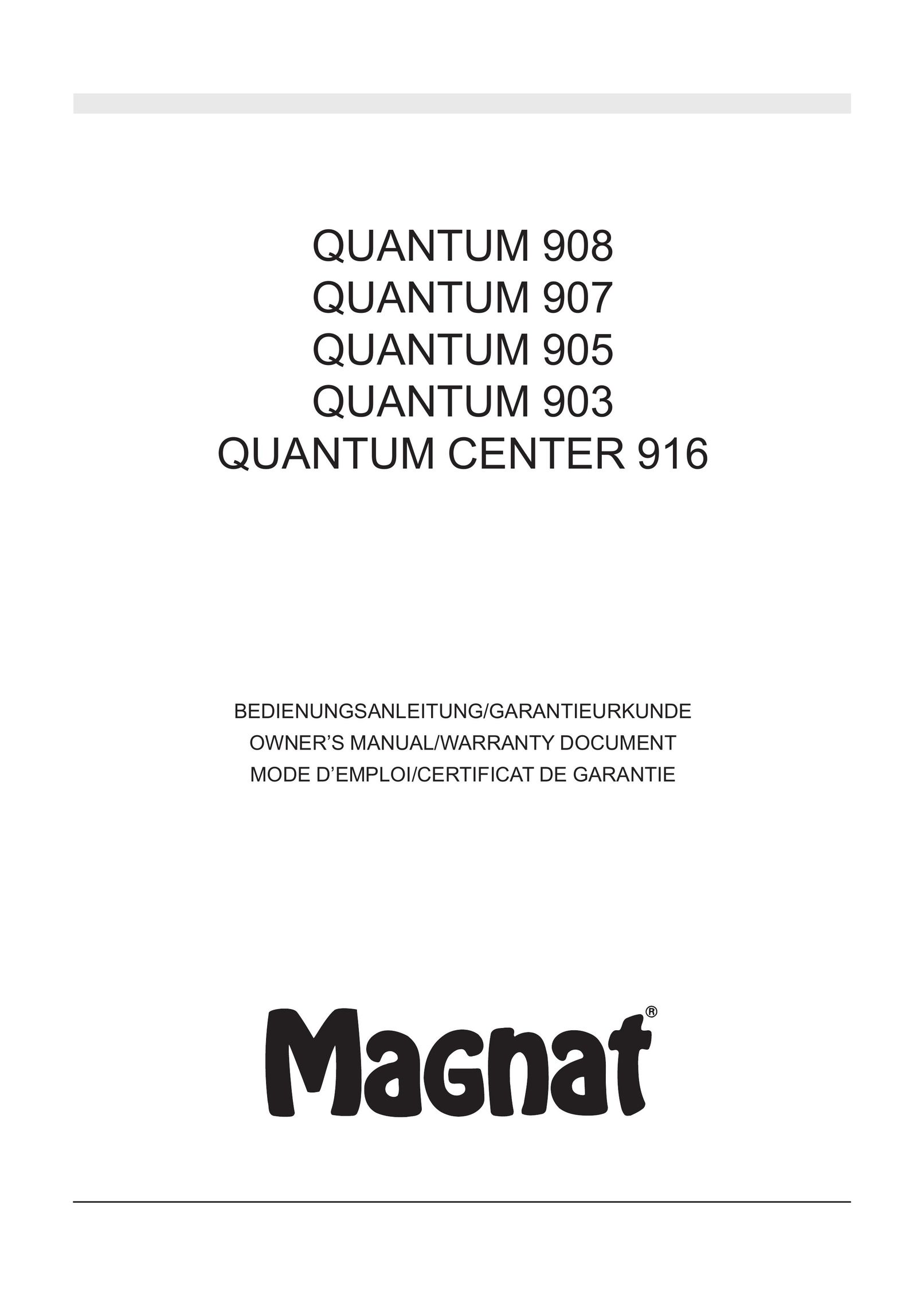 Magnat Audio 905 Portable Speaker User Manual