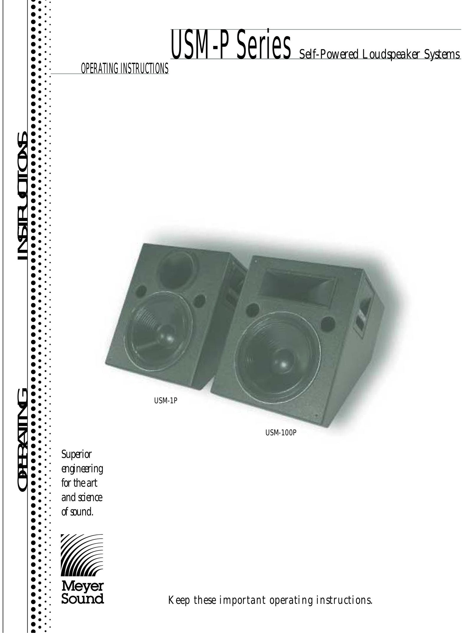 Meyer Sound USM-1P Portable Speaker User Manual