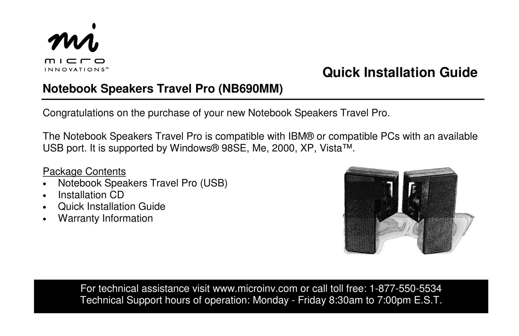 Micro Innovations NB690MM Portable Speaker User Manual