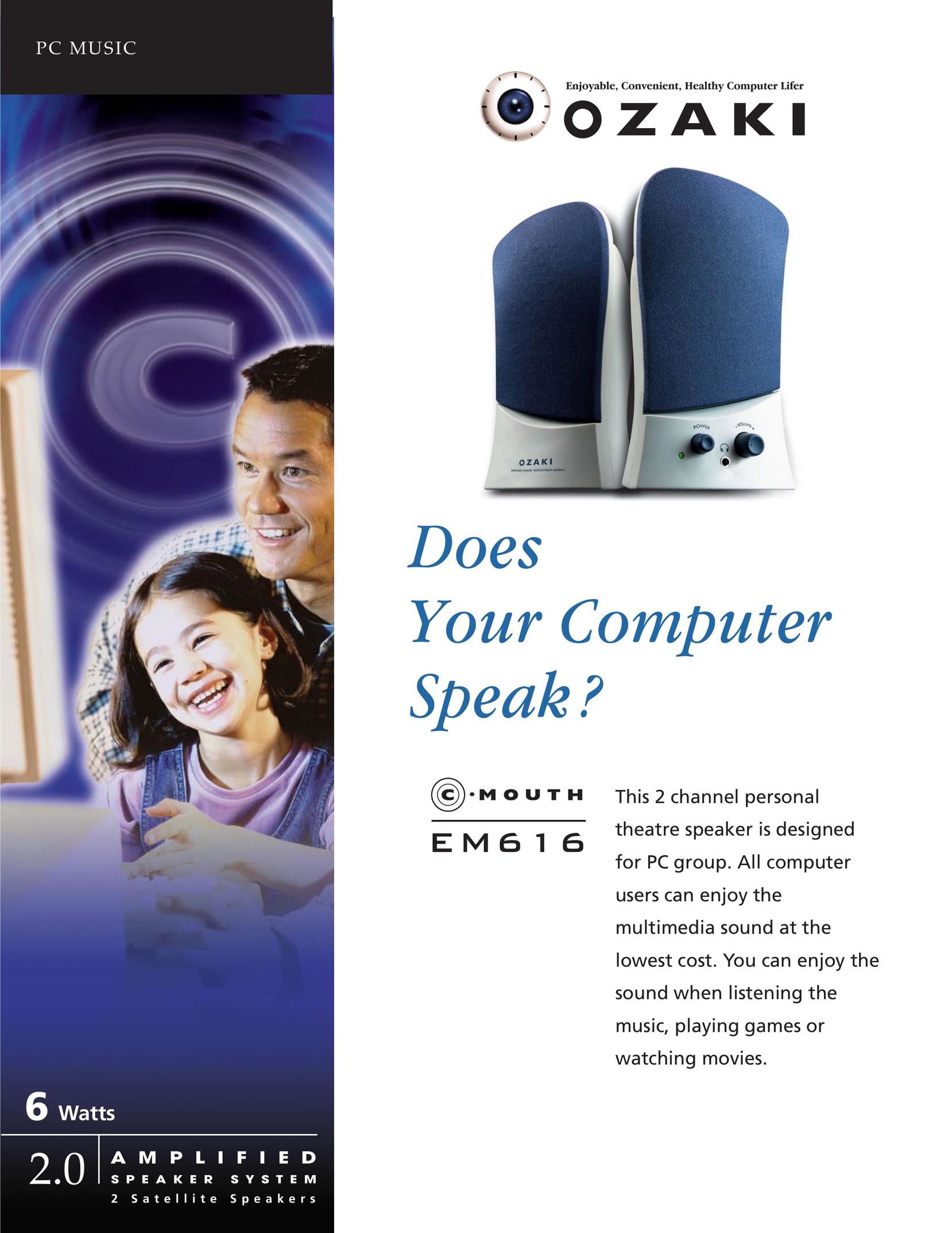 Ozaki Worldwide EM616 Portable Speaker User Manual