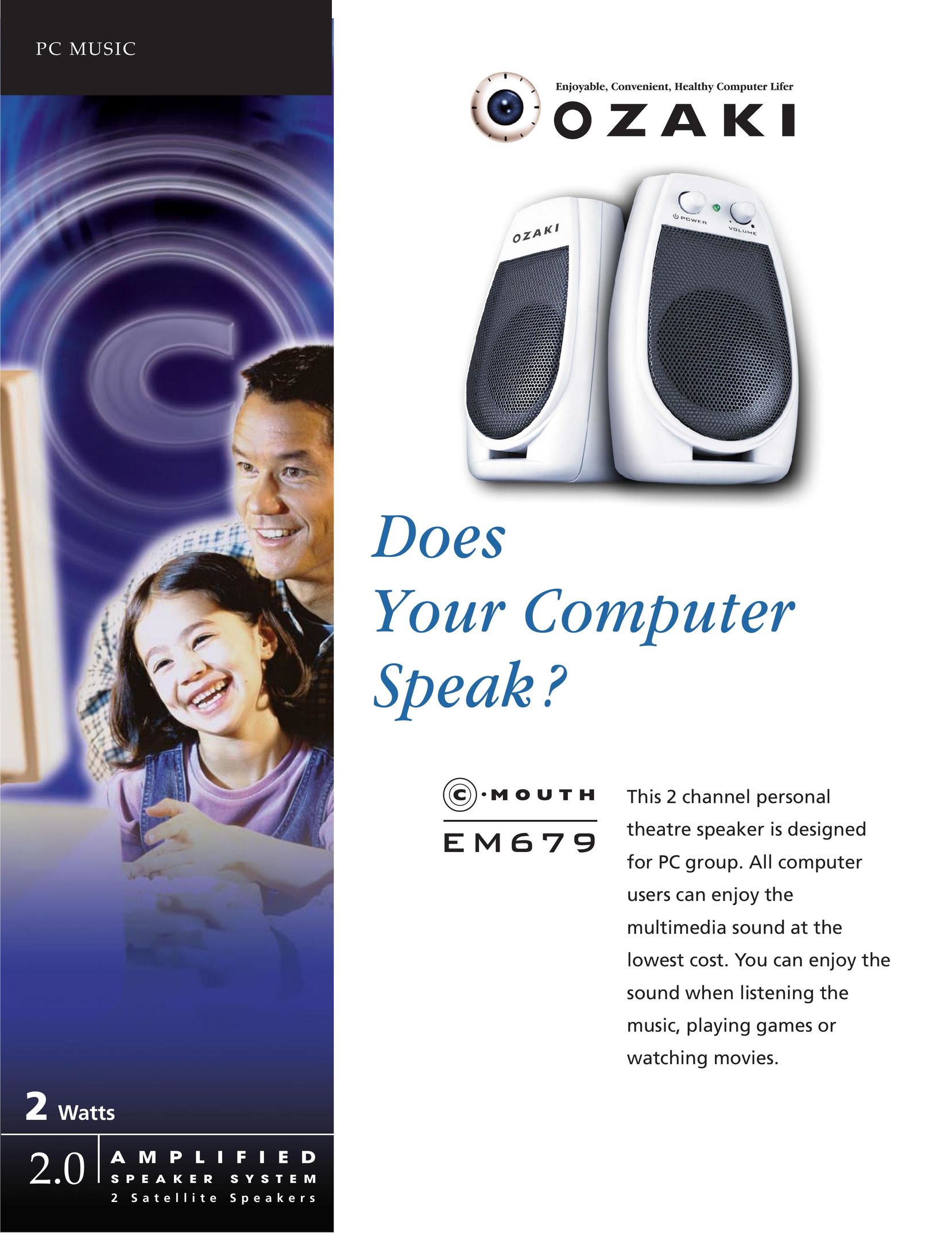 Ozaki Worldwide EM679 Portable Speaker User Manual