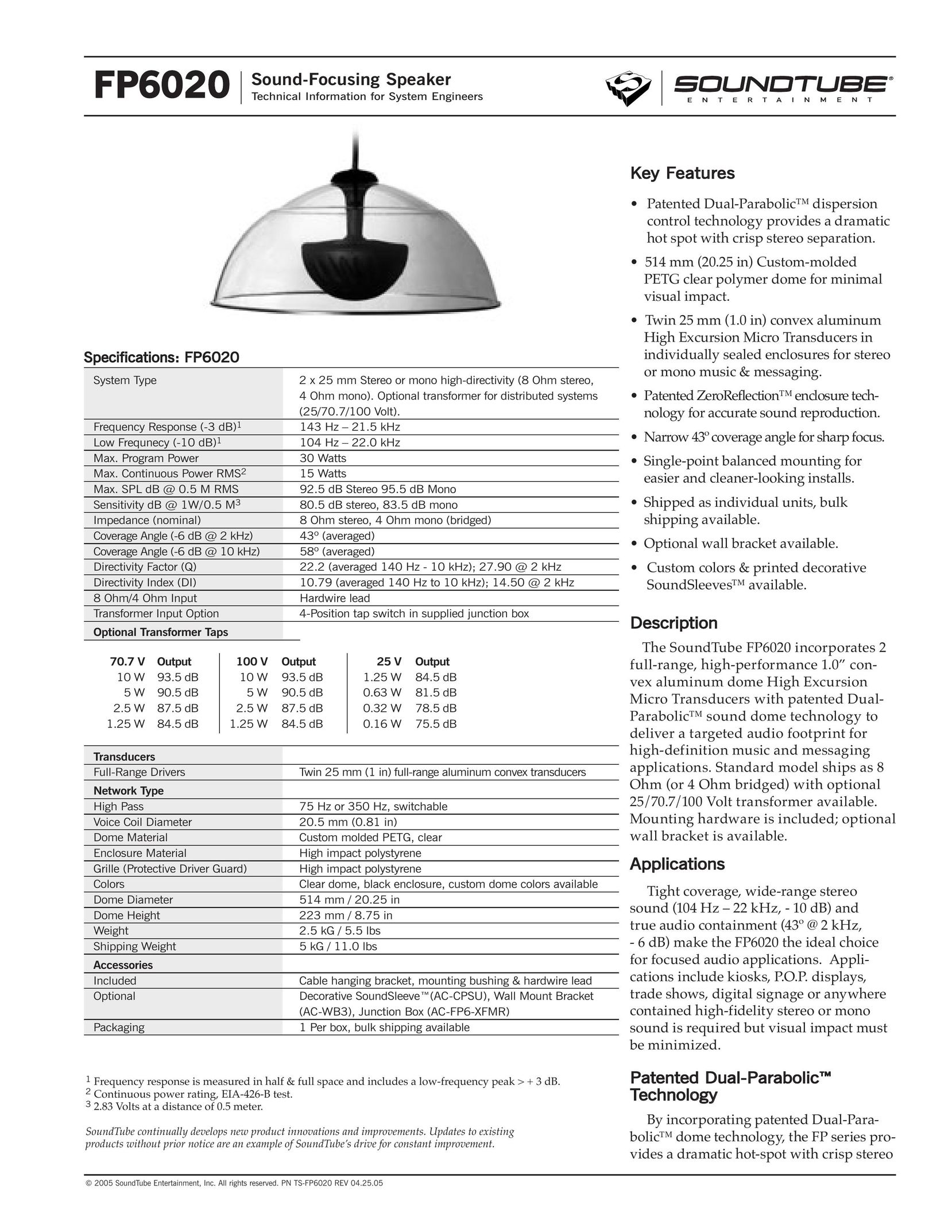Phase Technology FP6020 Portable Speaker User Manual
