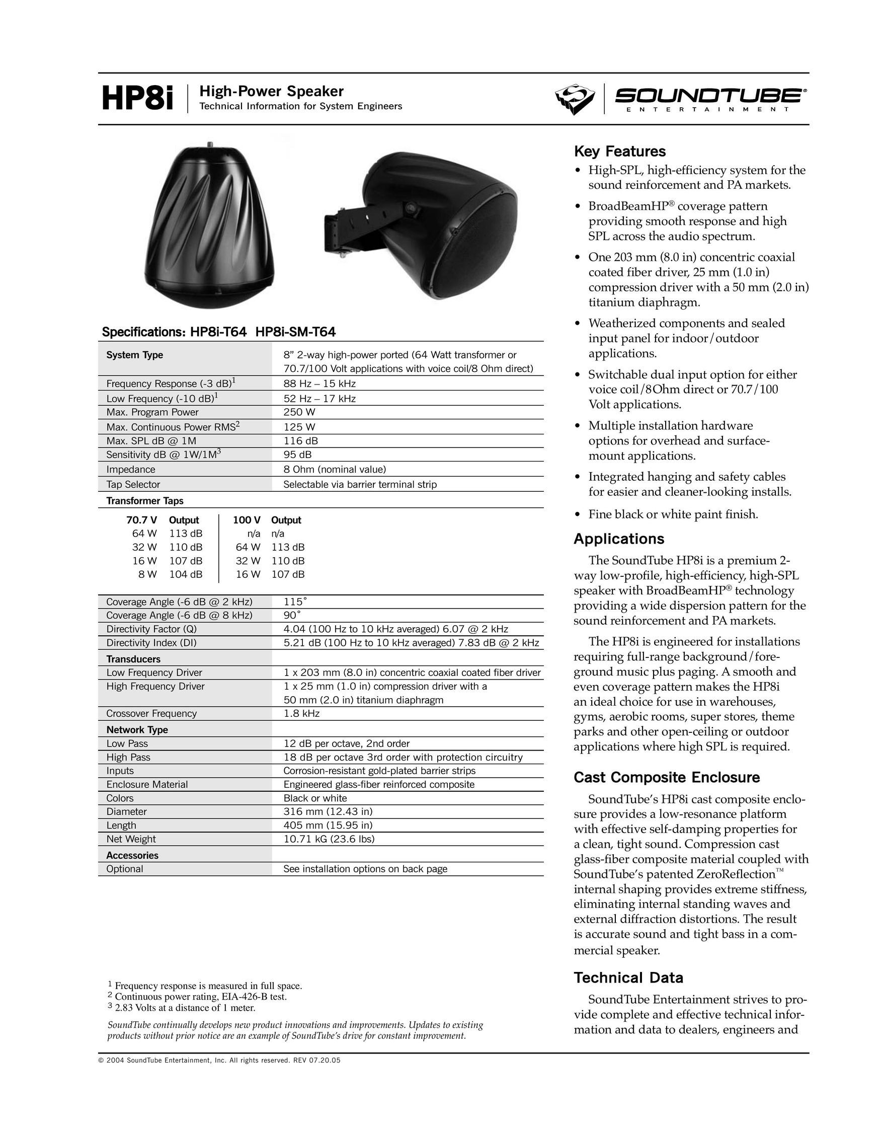 Phase Technology HP8i Portable Speaker User Manual