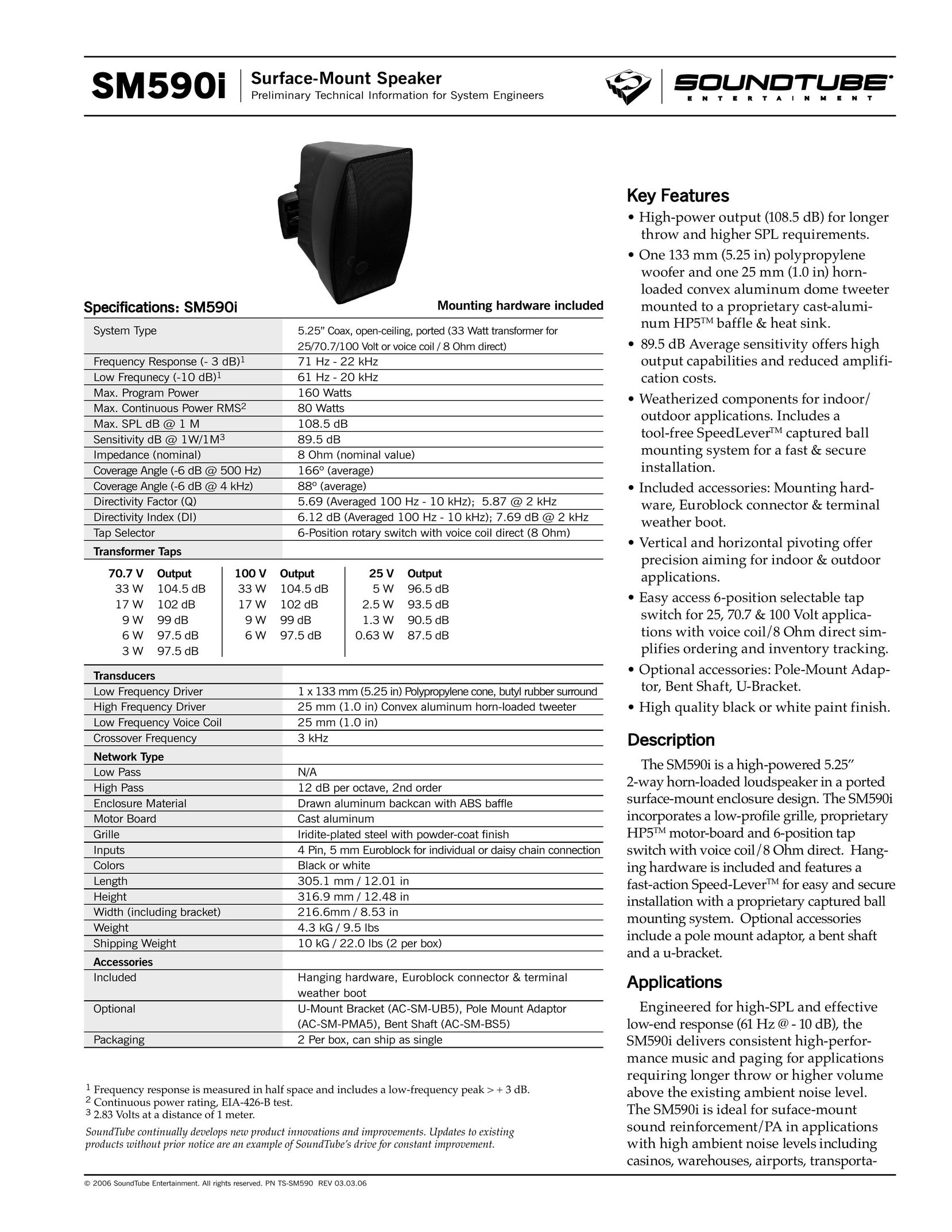 Phase Technology SM590i Portable Speaker User Manual