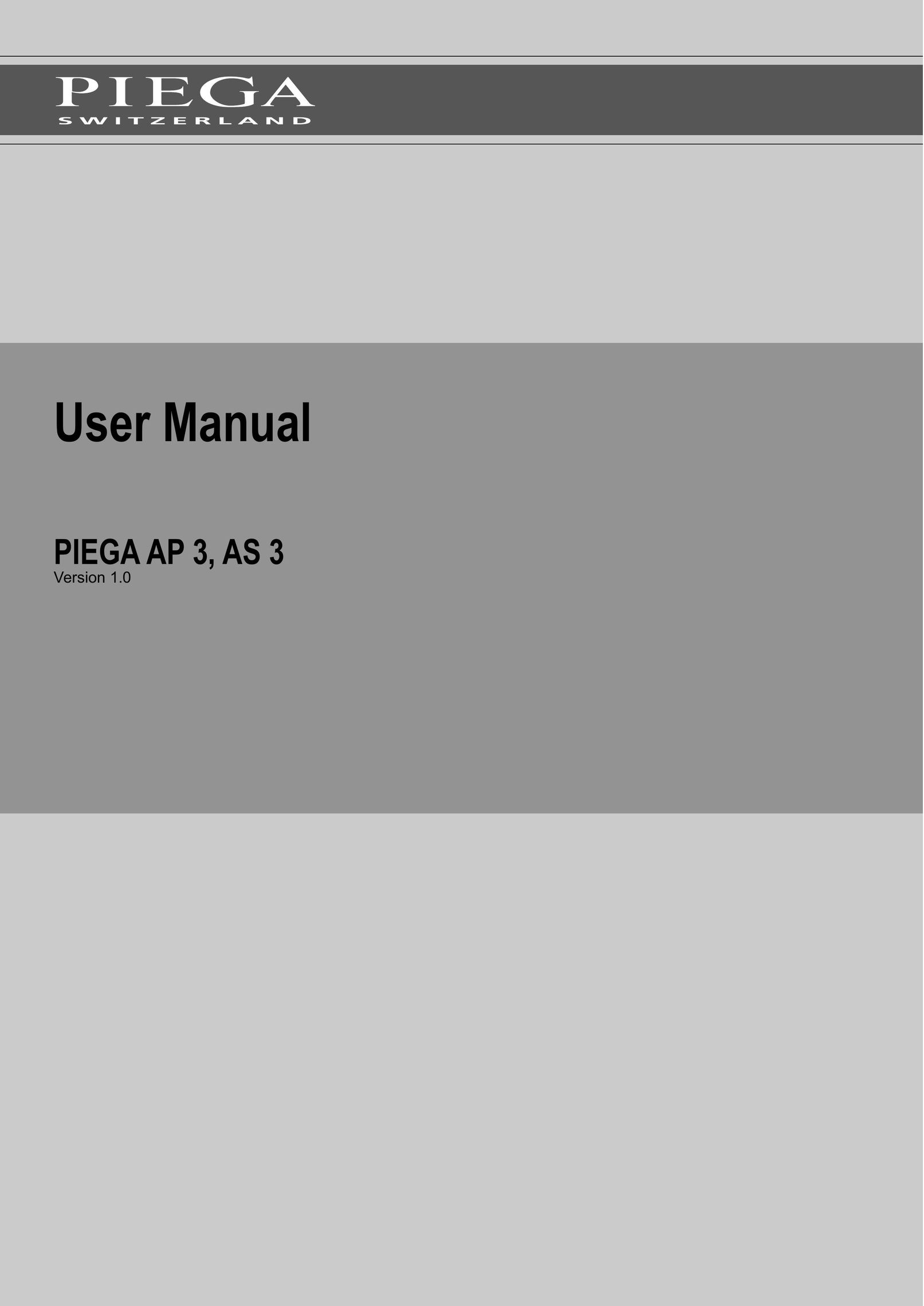 Piega AP 3 Portable Speaker User Manual