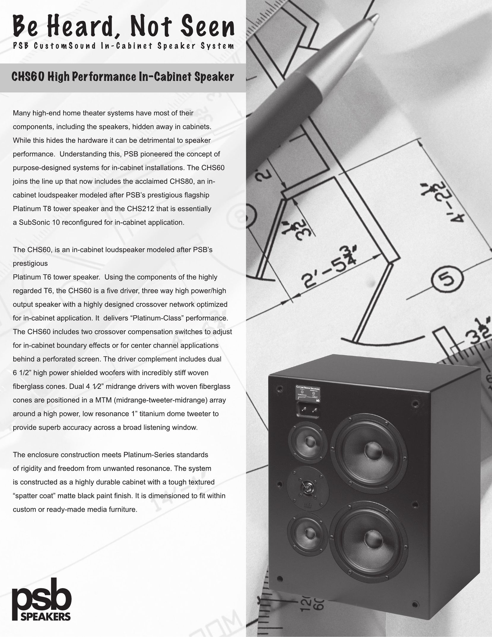 PSB Speakers CHS60 Portable Speaker User Manual