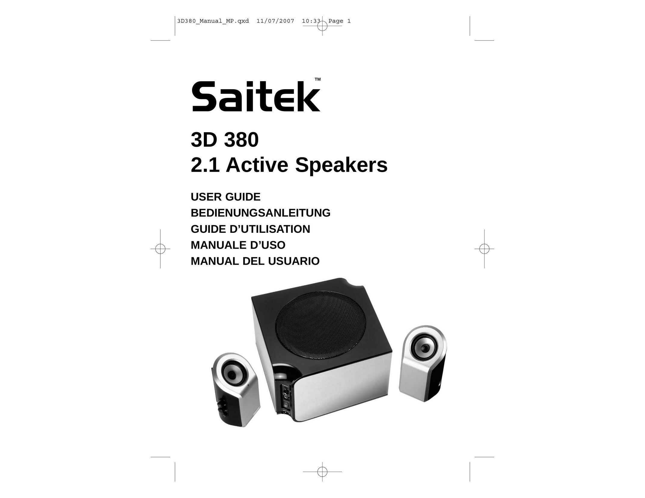 Saitek 3D 380 Portable Speaker User Manual