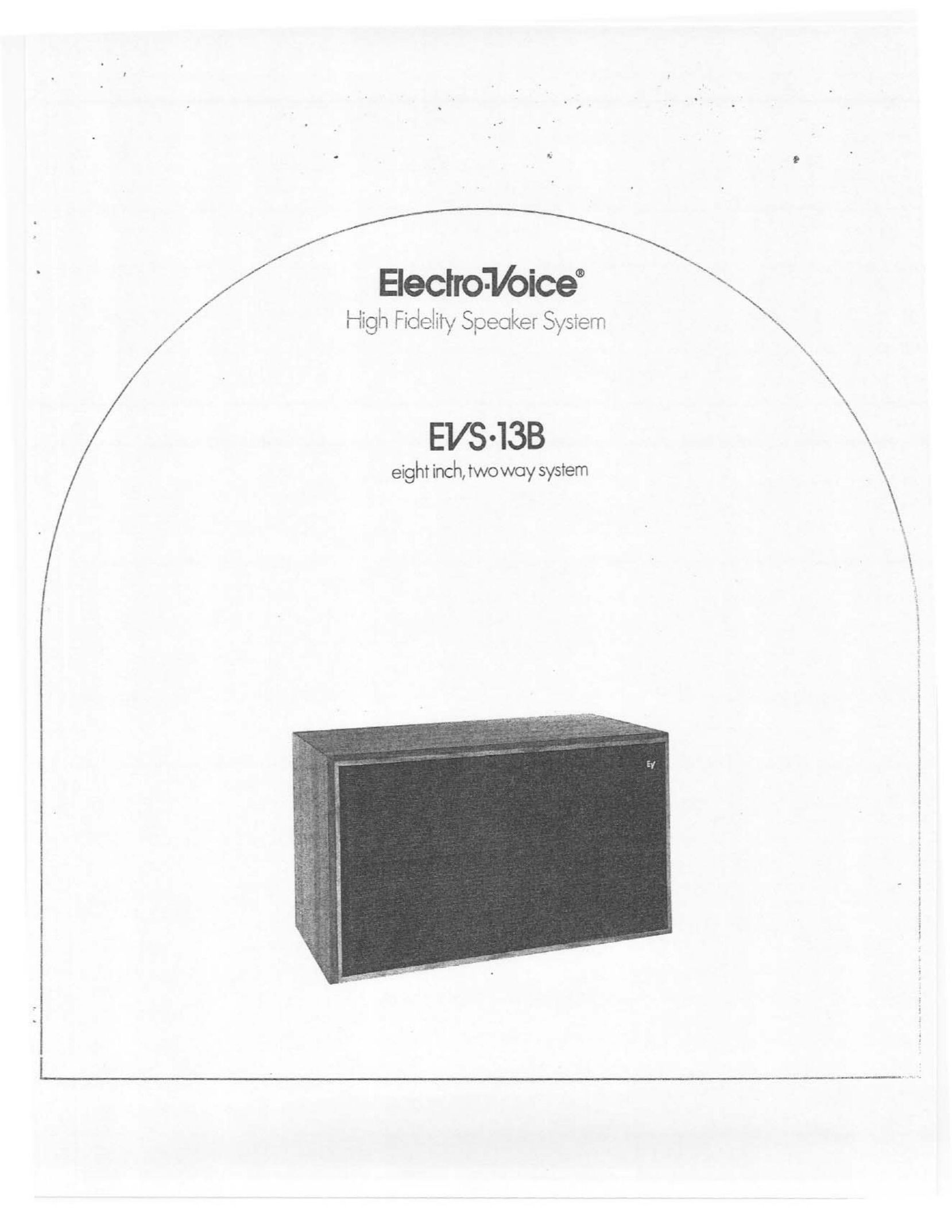 Telex EVS-13B Portable Speaker User Manual