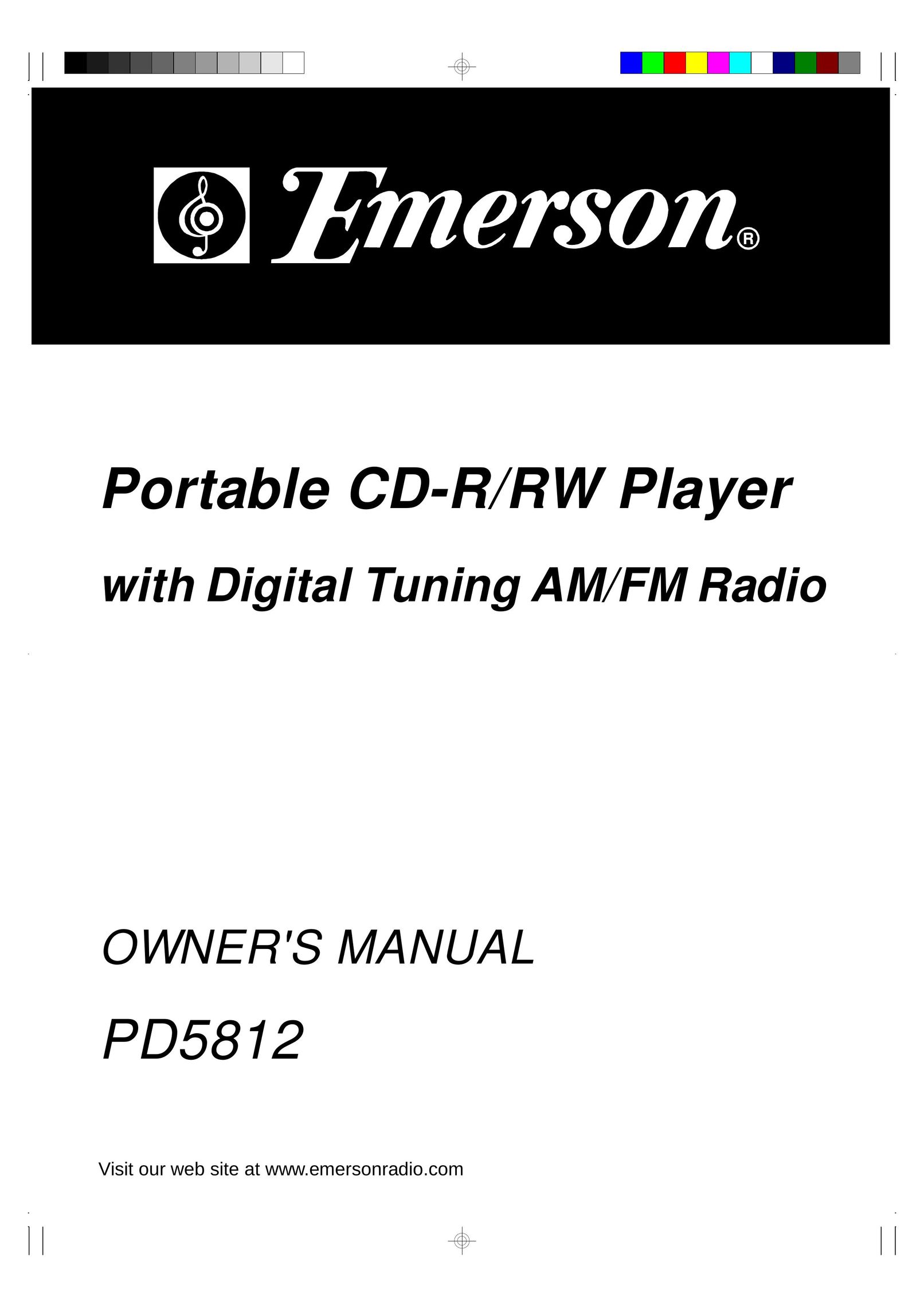 Emerson PD5812 Portable Stereo System User Manual