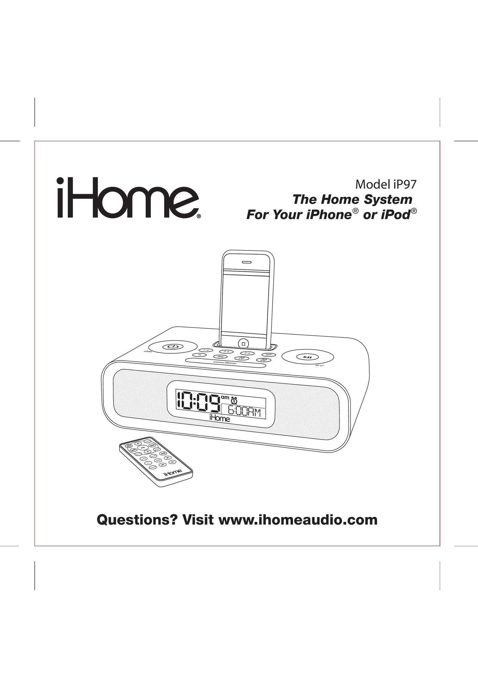 iHome IP97 Portable Stereo System User Manual