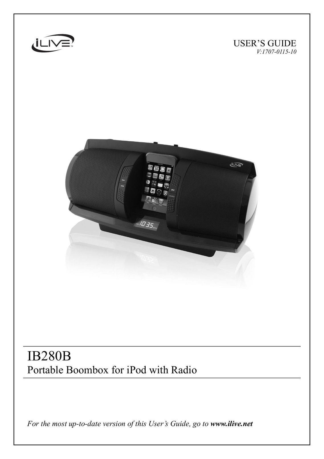 iLive IB280B Portable Stereo System User Manual
