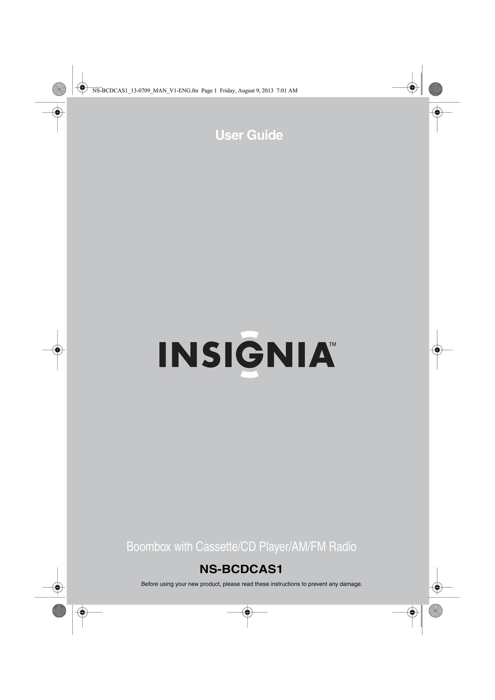 Insignia NS-BCDCAS1 Portable Stereo System User Manual