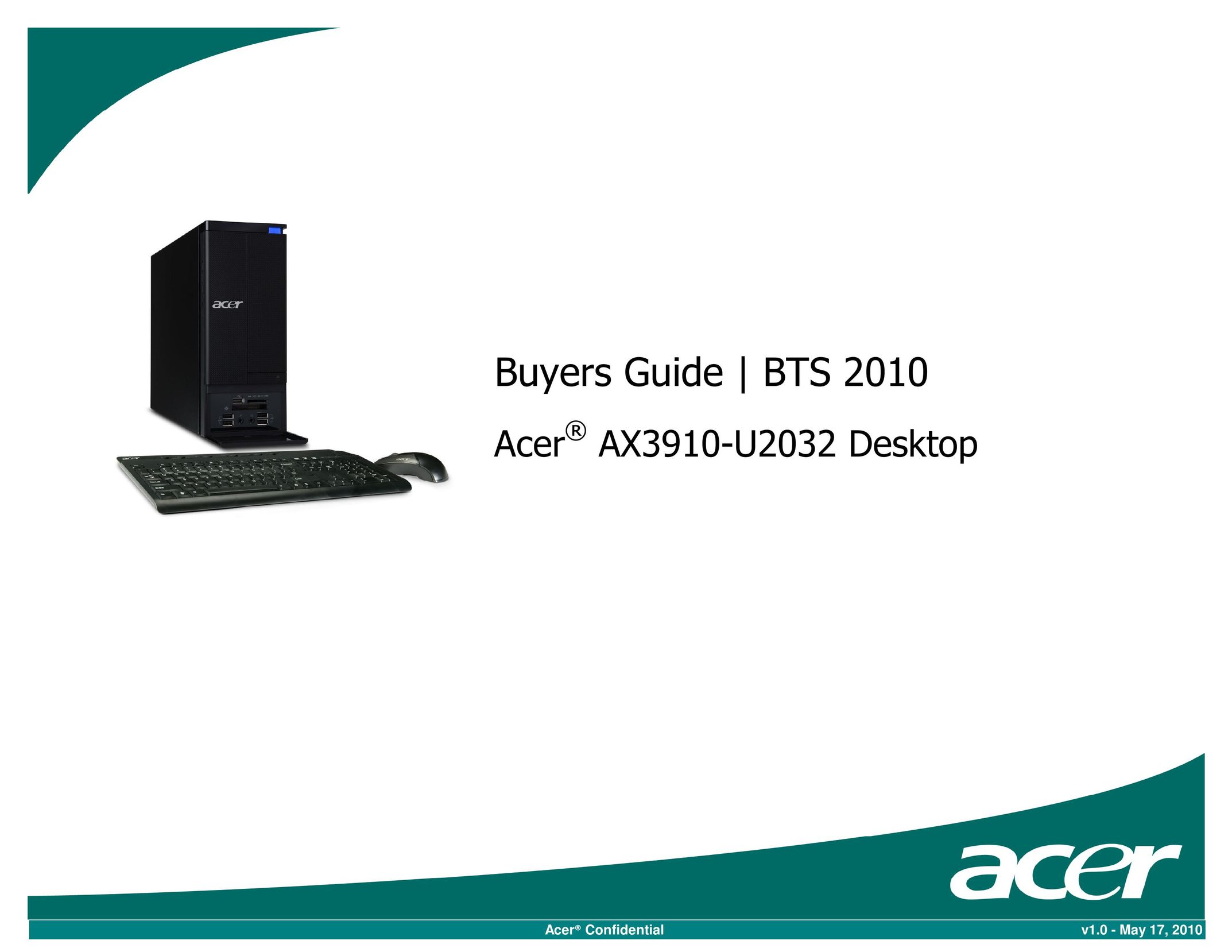 Acer AX3910-U2032 Air Compressor User Manual