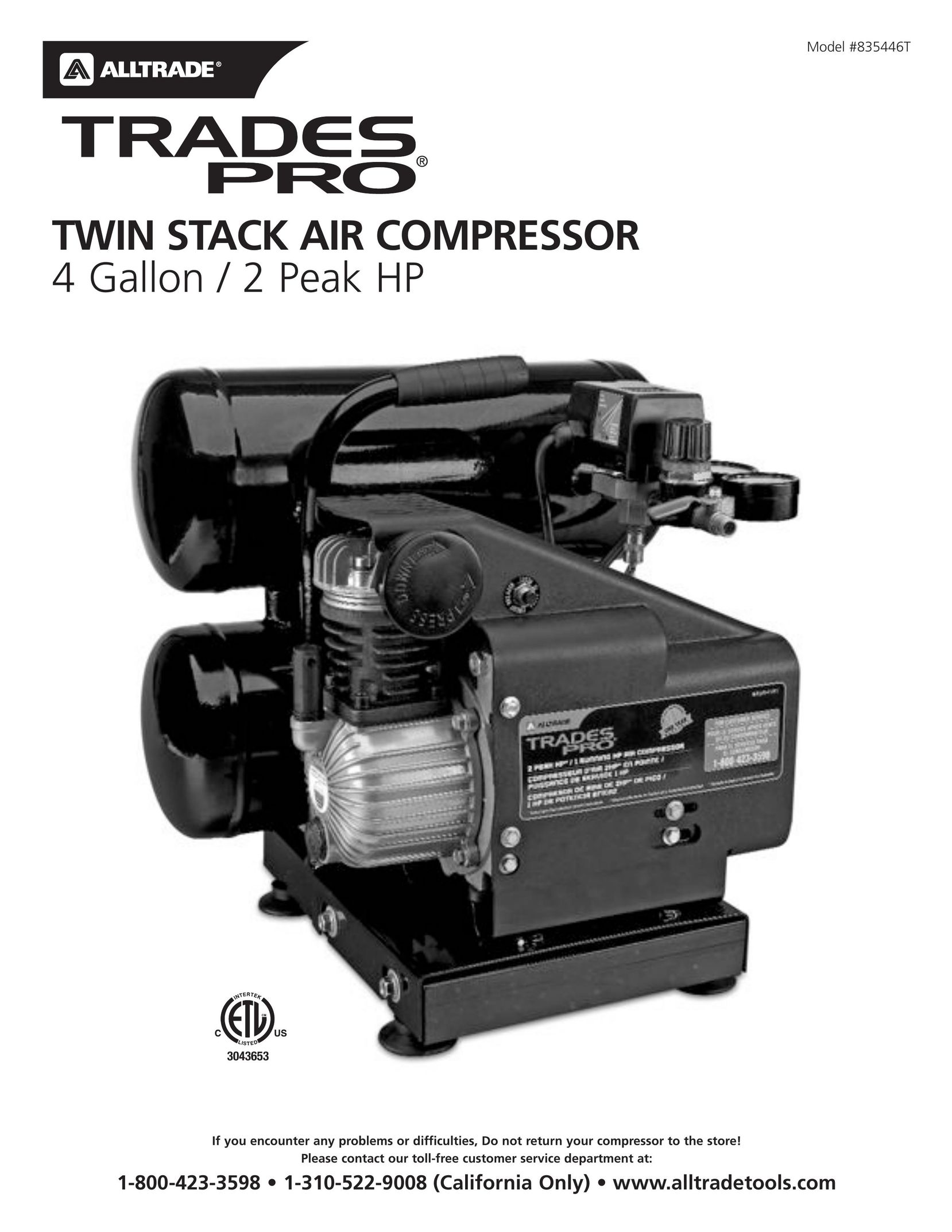 AllTrade 835446 Air Compressor User Manual