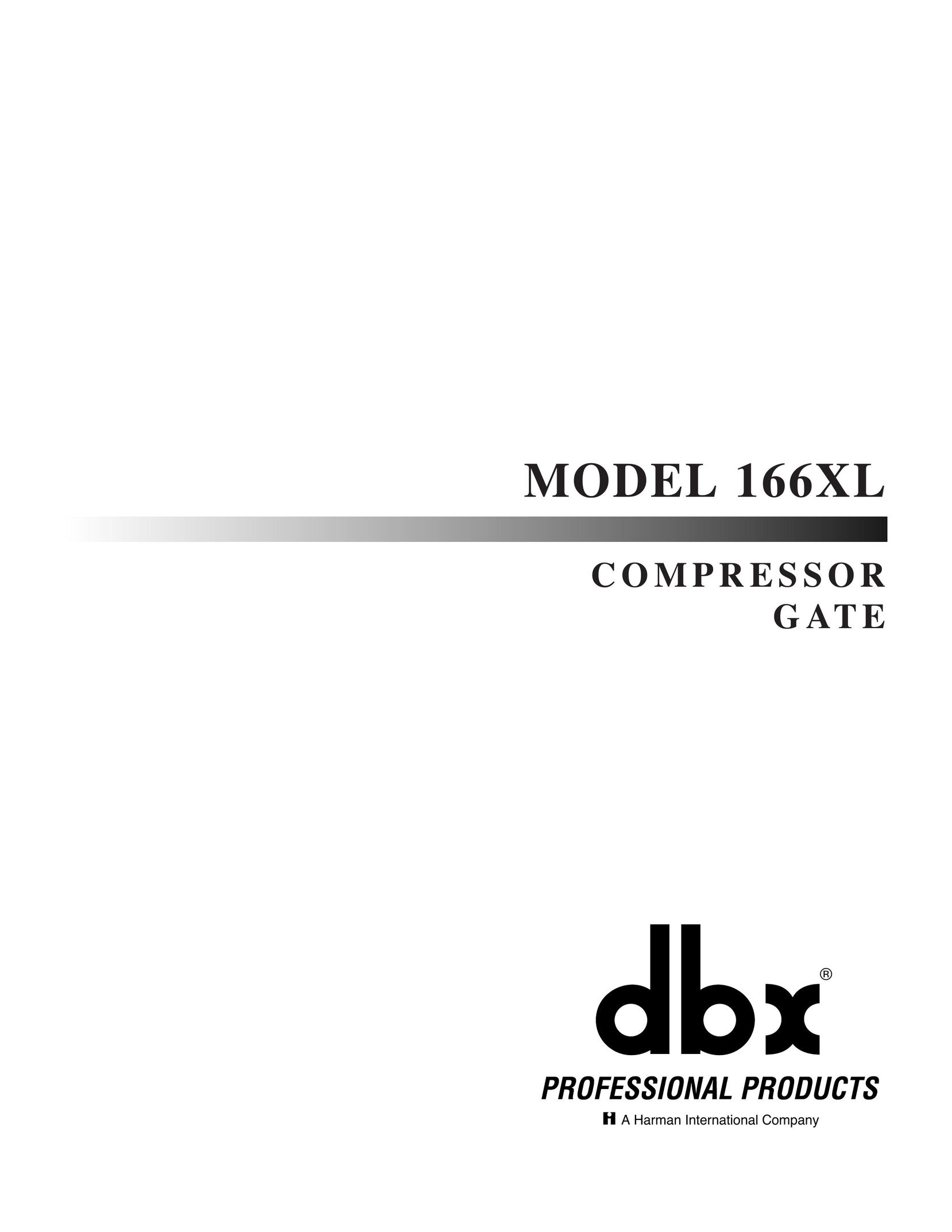 dbx Pro 166XL Air Compressor User Manual