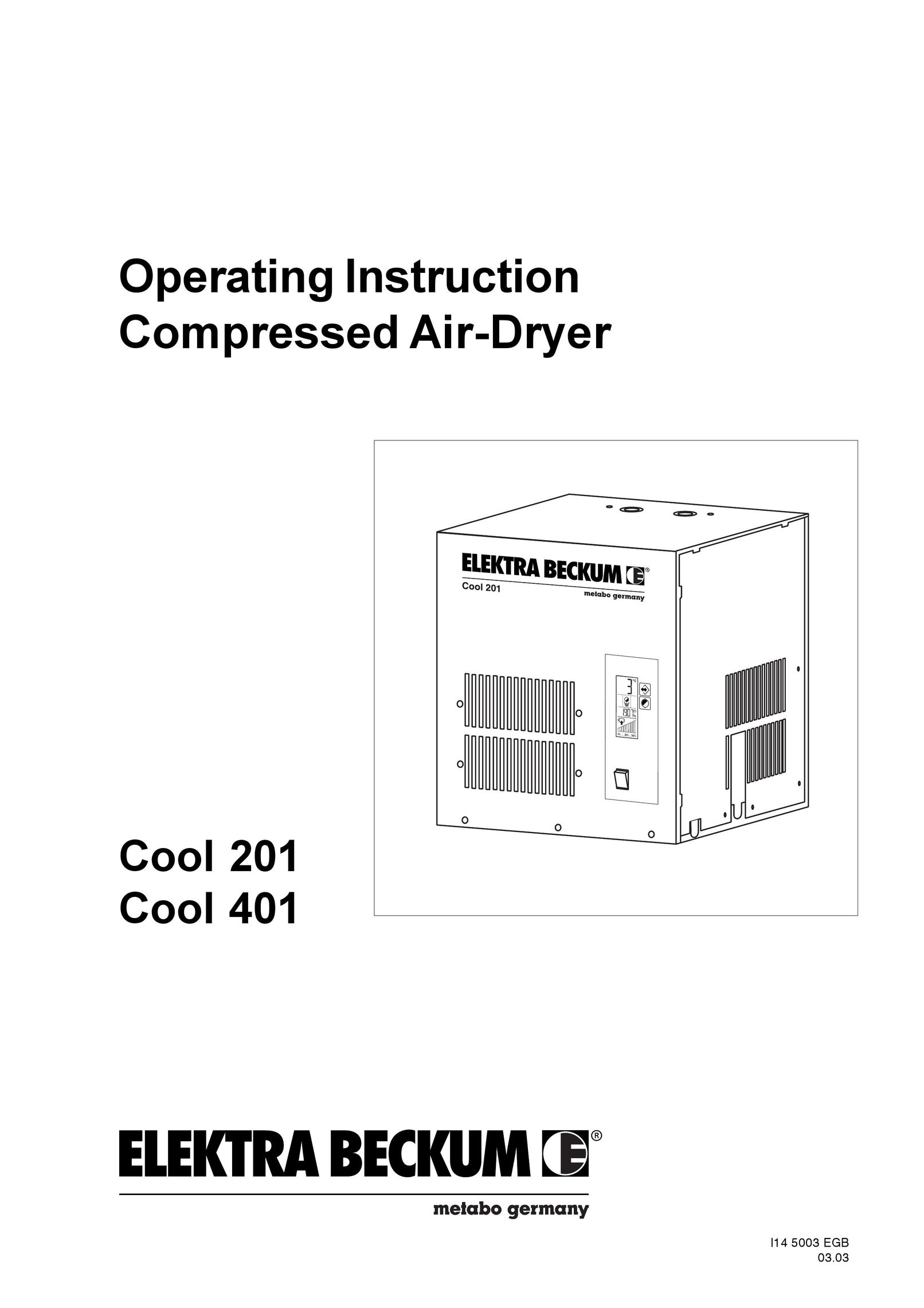 Elektra Beckum Cool 201 Air Compressor User Manual