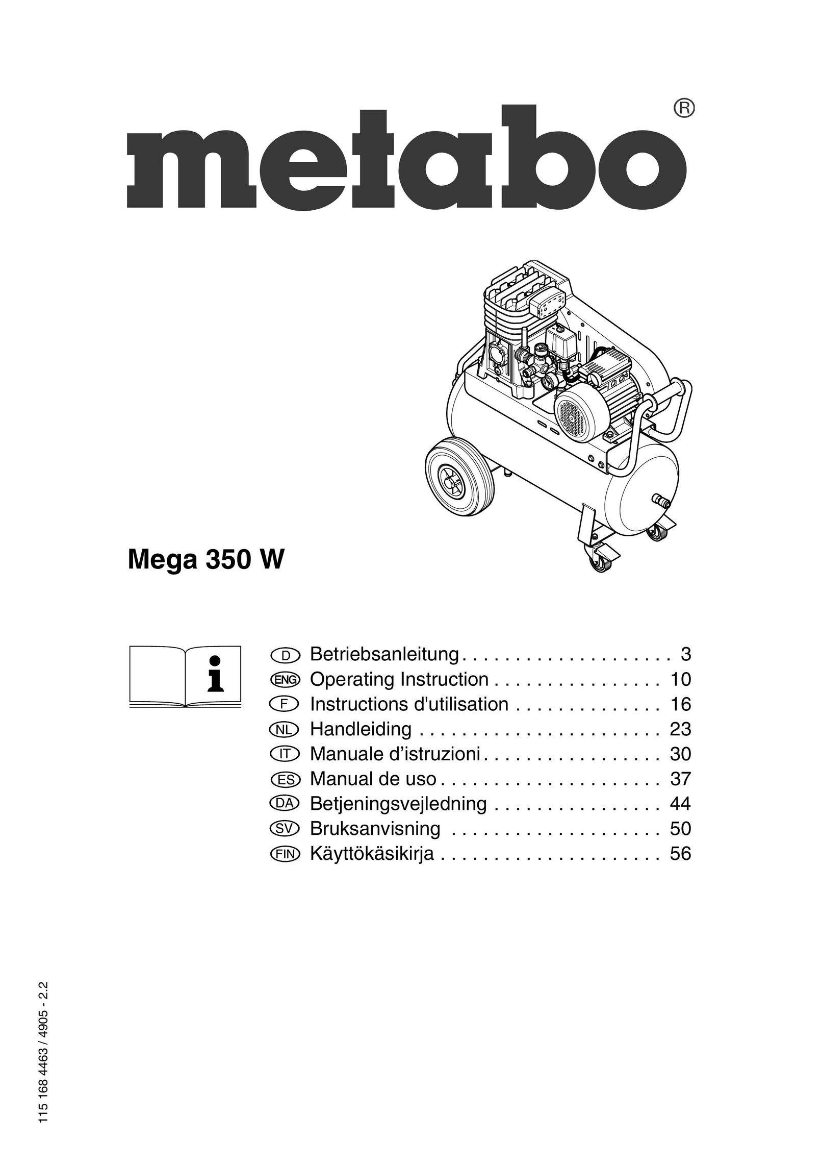 Elektra Beckum Mega 350 W Air Compressor User Manual
