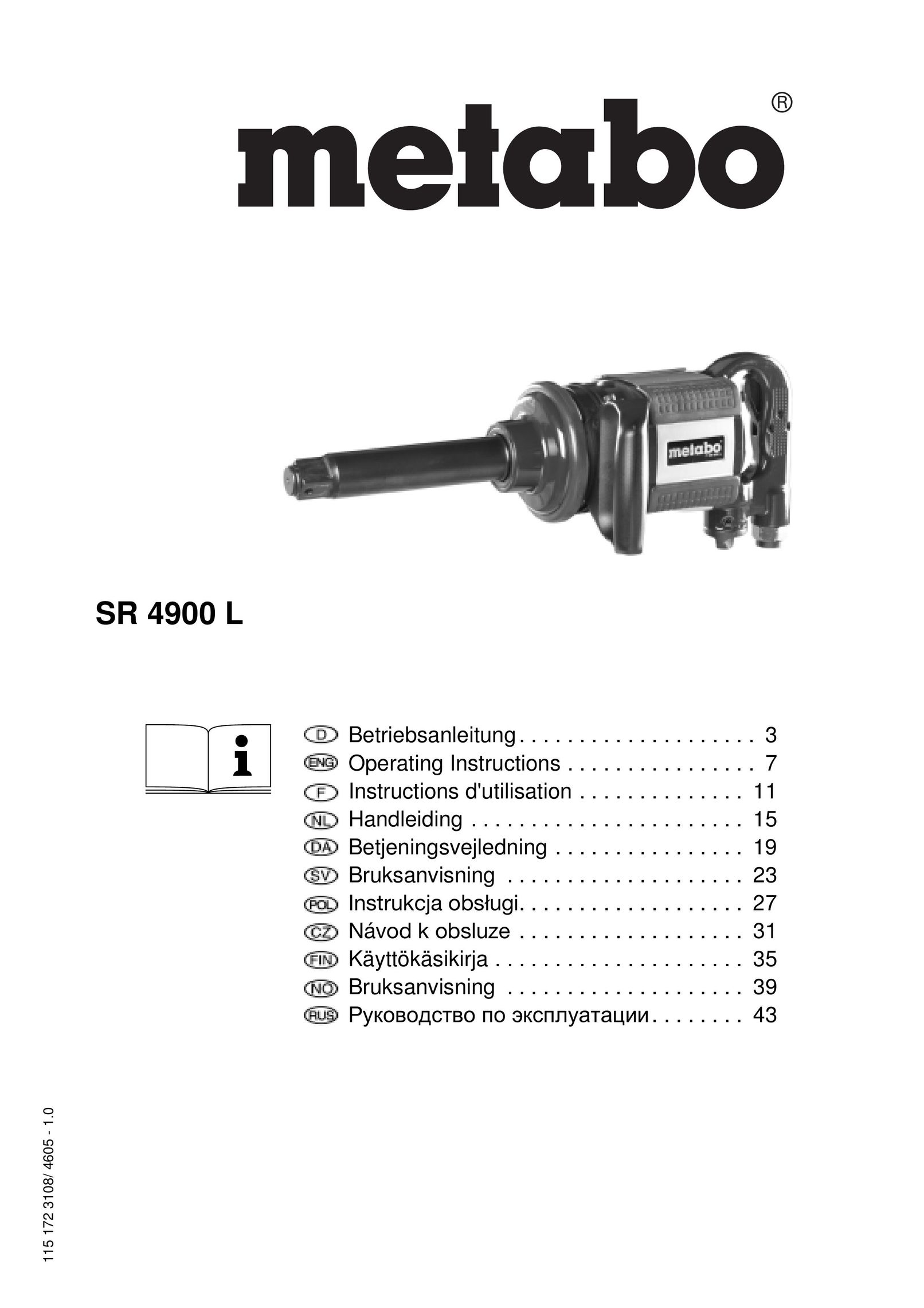 Elektra Beckum SR 4900 L Air Compressor User Manual