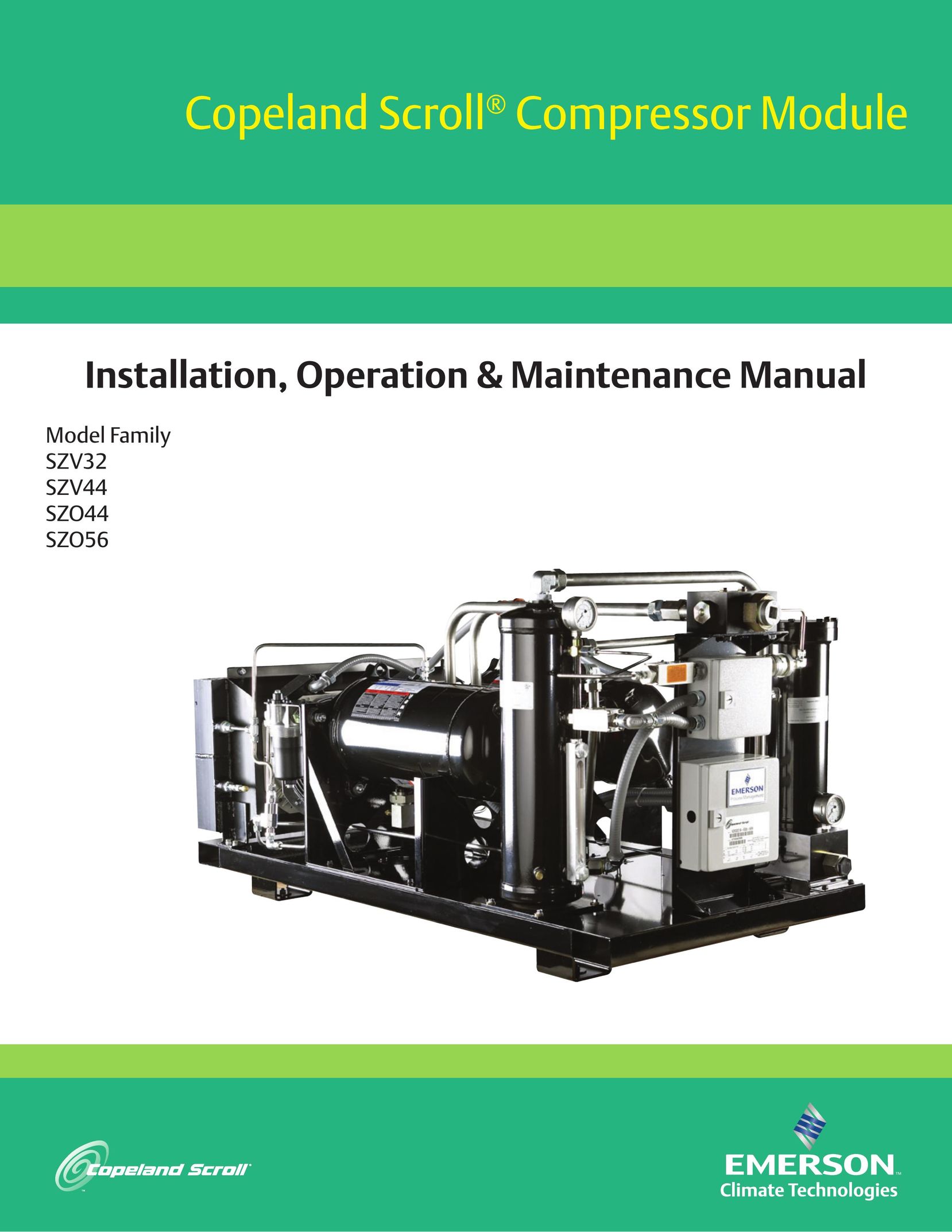 Emerson SZO44 Air Compressor User Manual