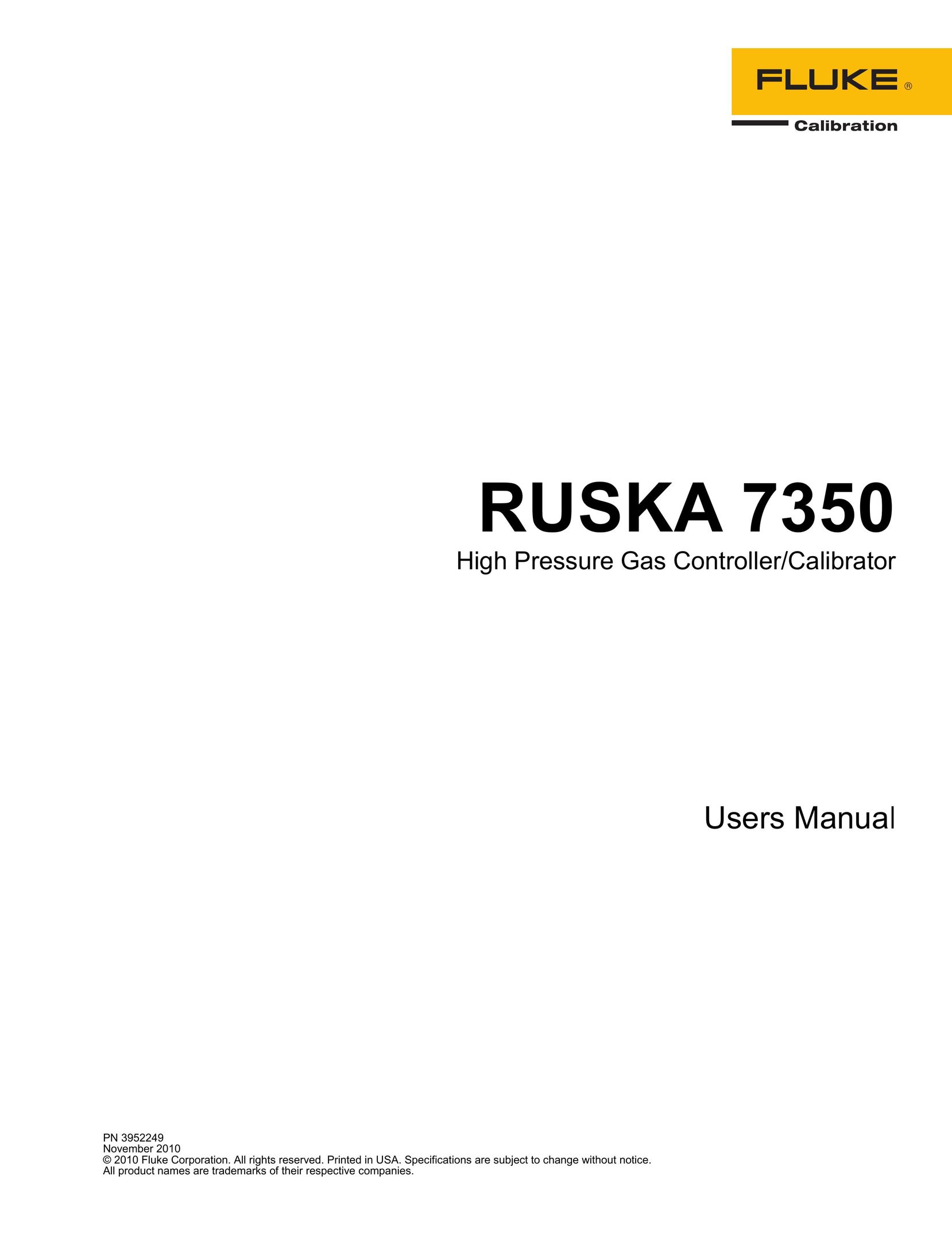 Fluke 7350 Air Compressor User Manual