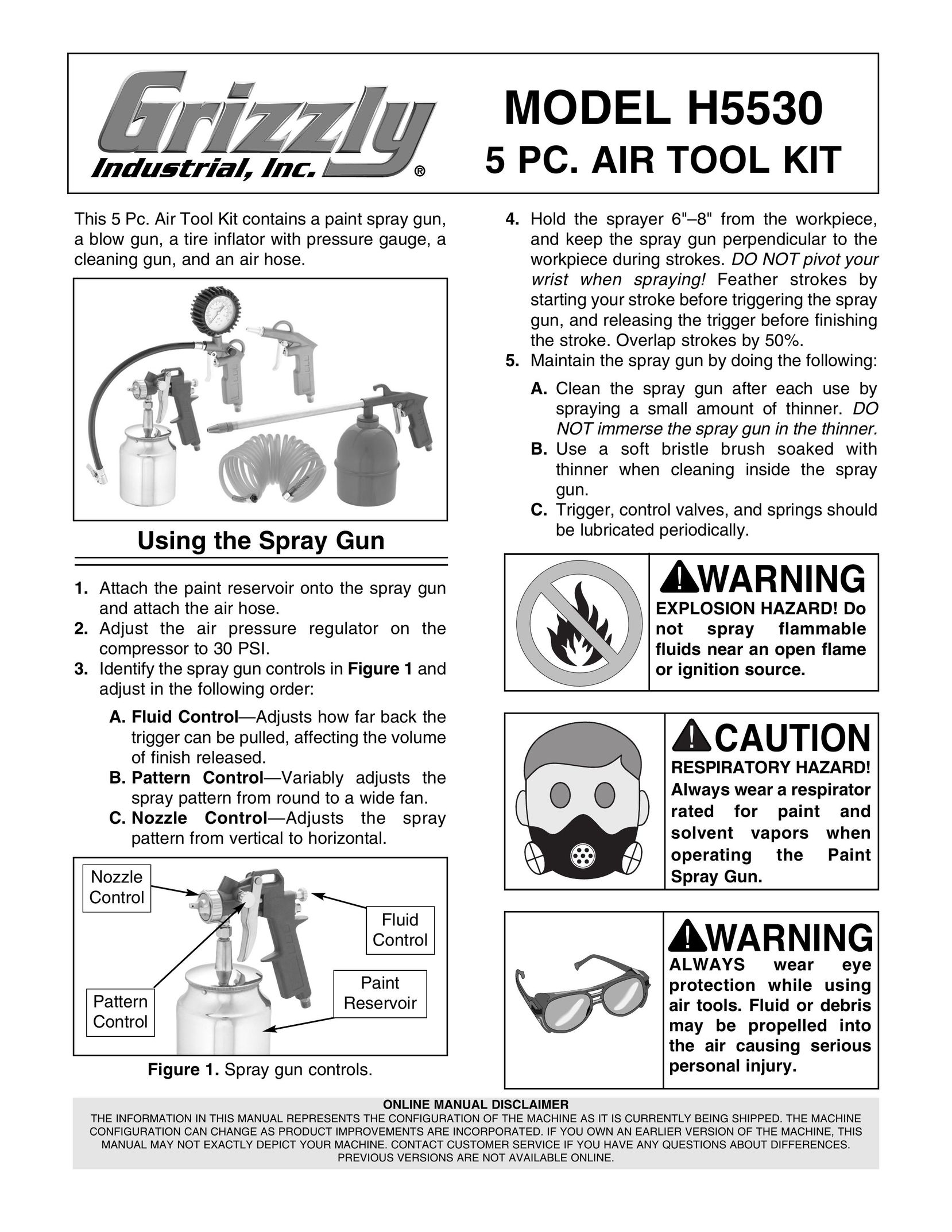 Grizzly H5530 Air Compressor User Manual
