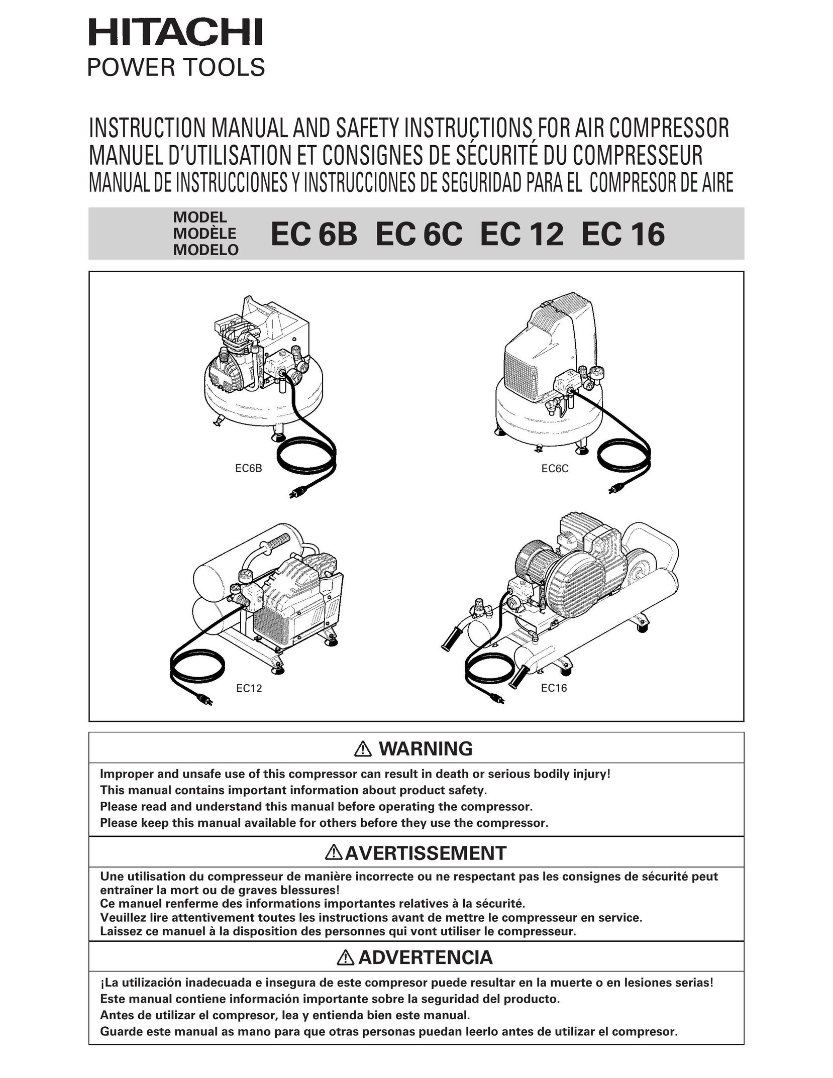 Hitachi EC 12 Air Compressor User Manual