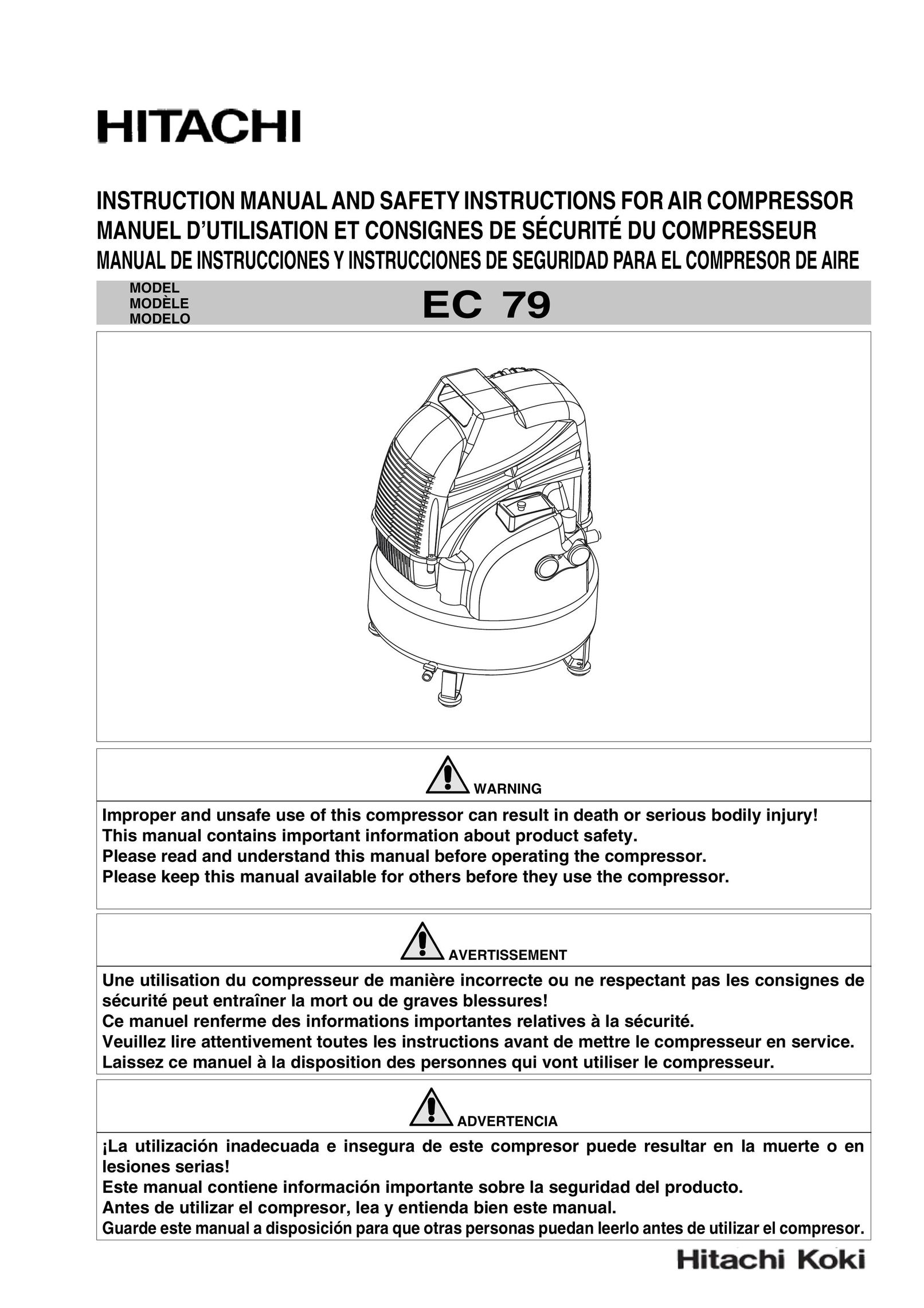 Hitachi EC 79 Air Compressor User Manual