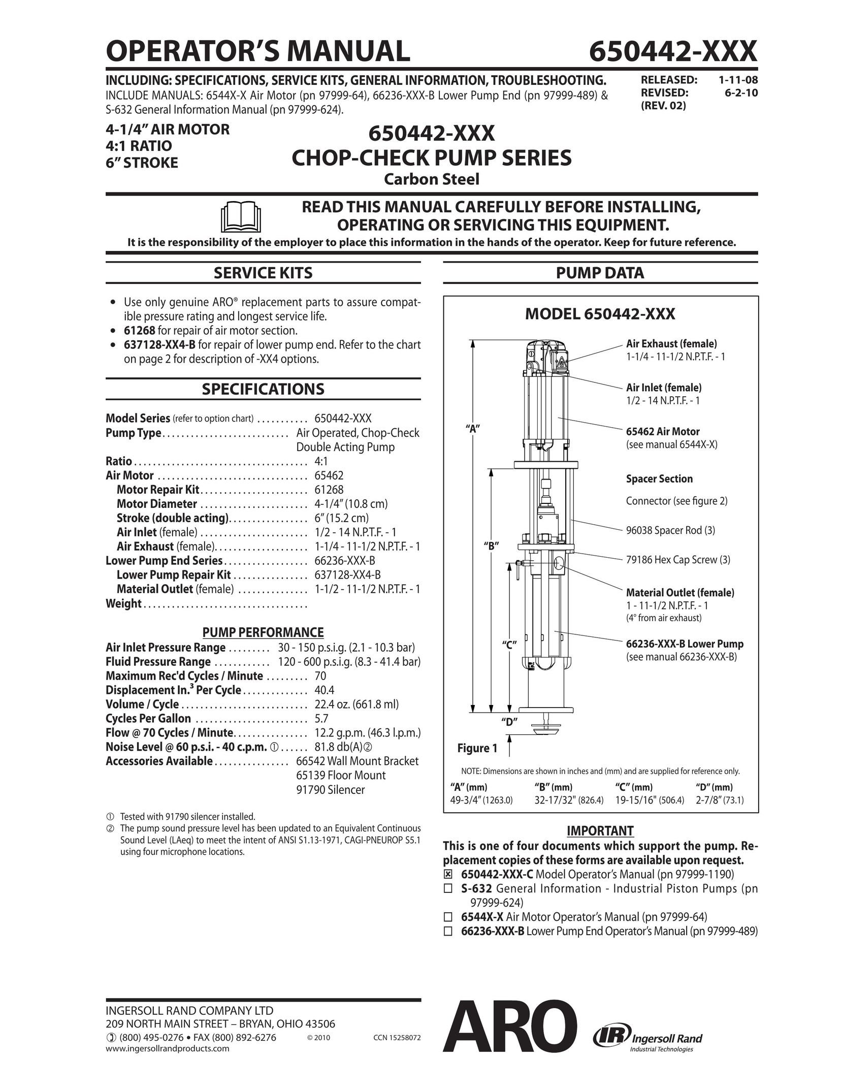 Ingersoll-Rand 650442-XXX Air Compressor User Manual