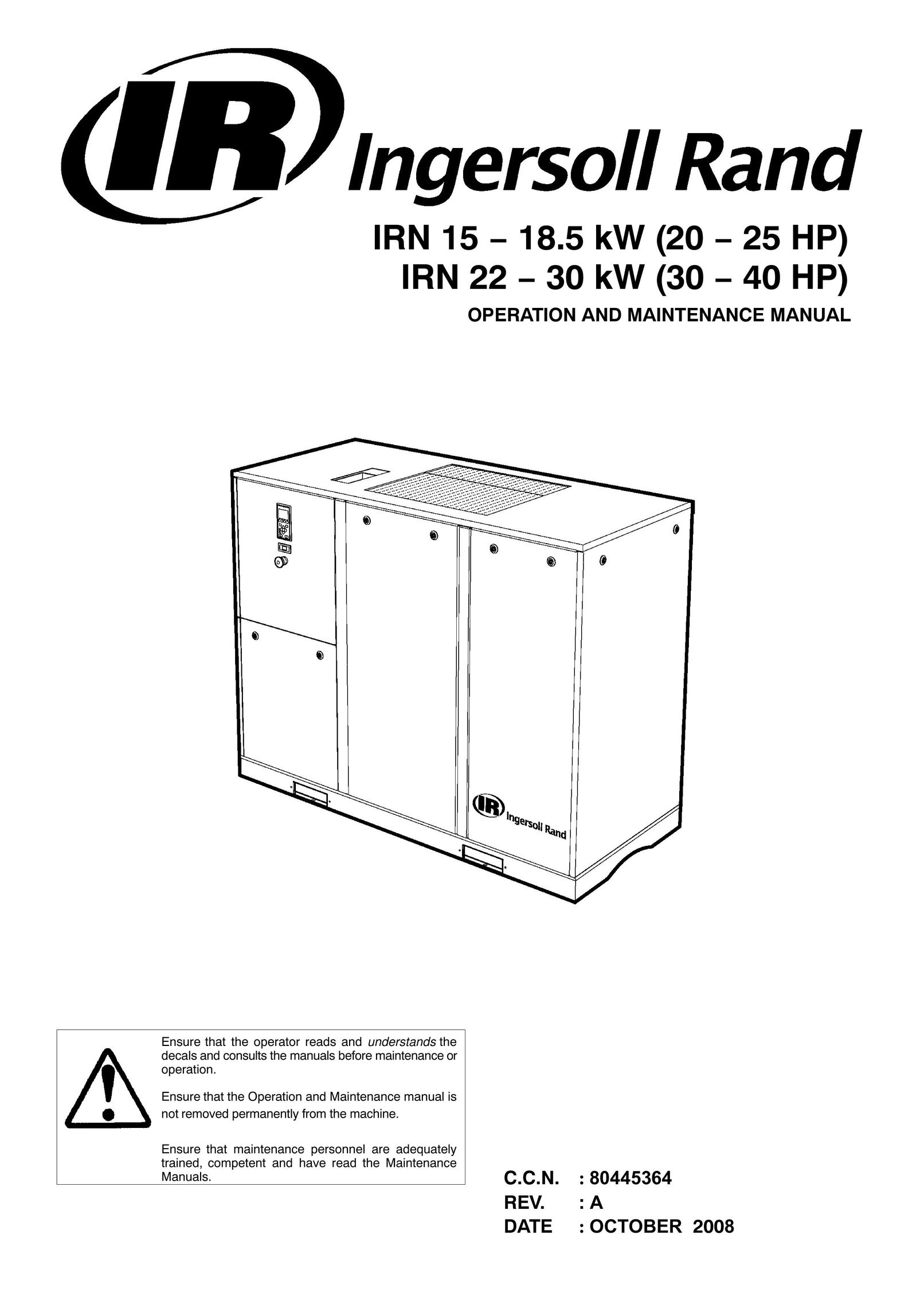 Ingersoll-Rand 80445364 Air Compressor User Manual