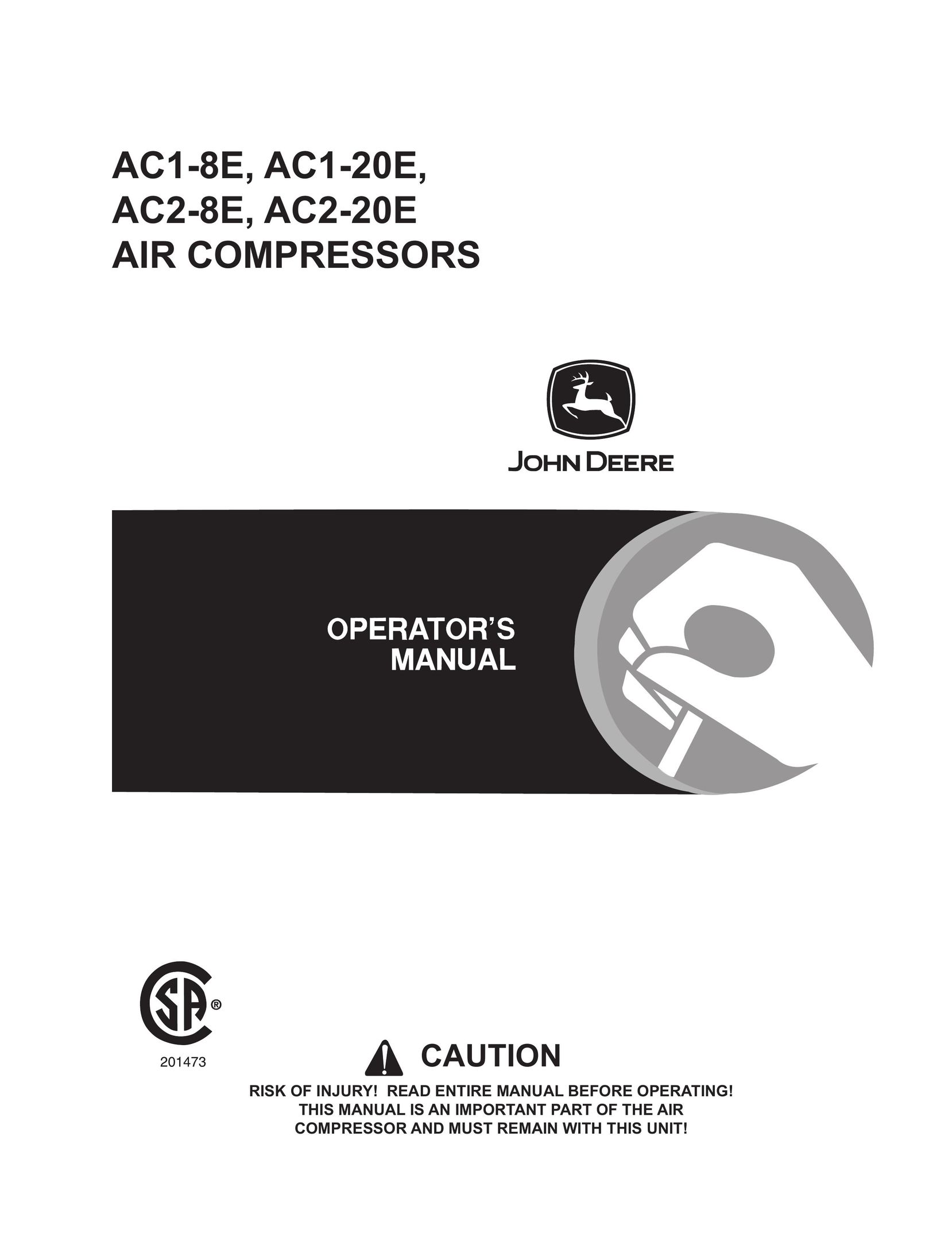 John Deere AC1-8E Air Compressor User Manual