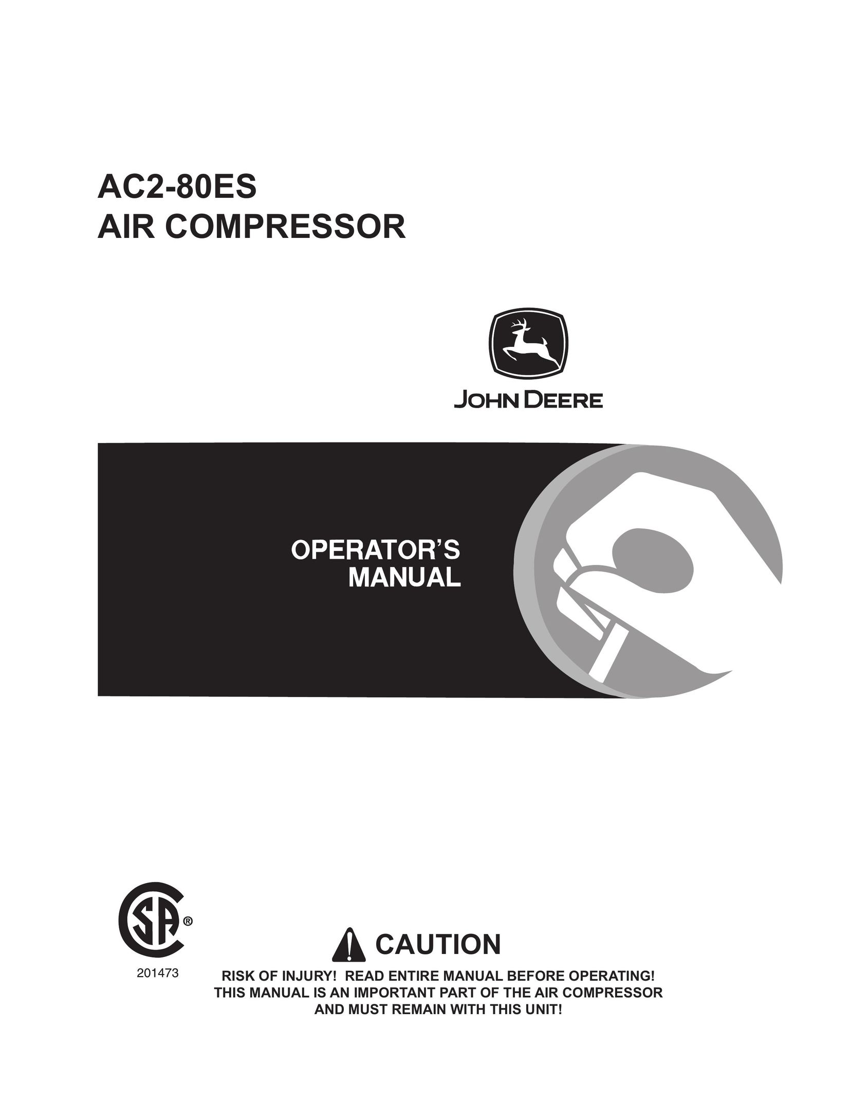 John Deere AC2-80ES Air Compressor User Manual