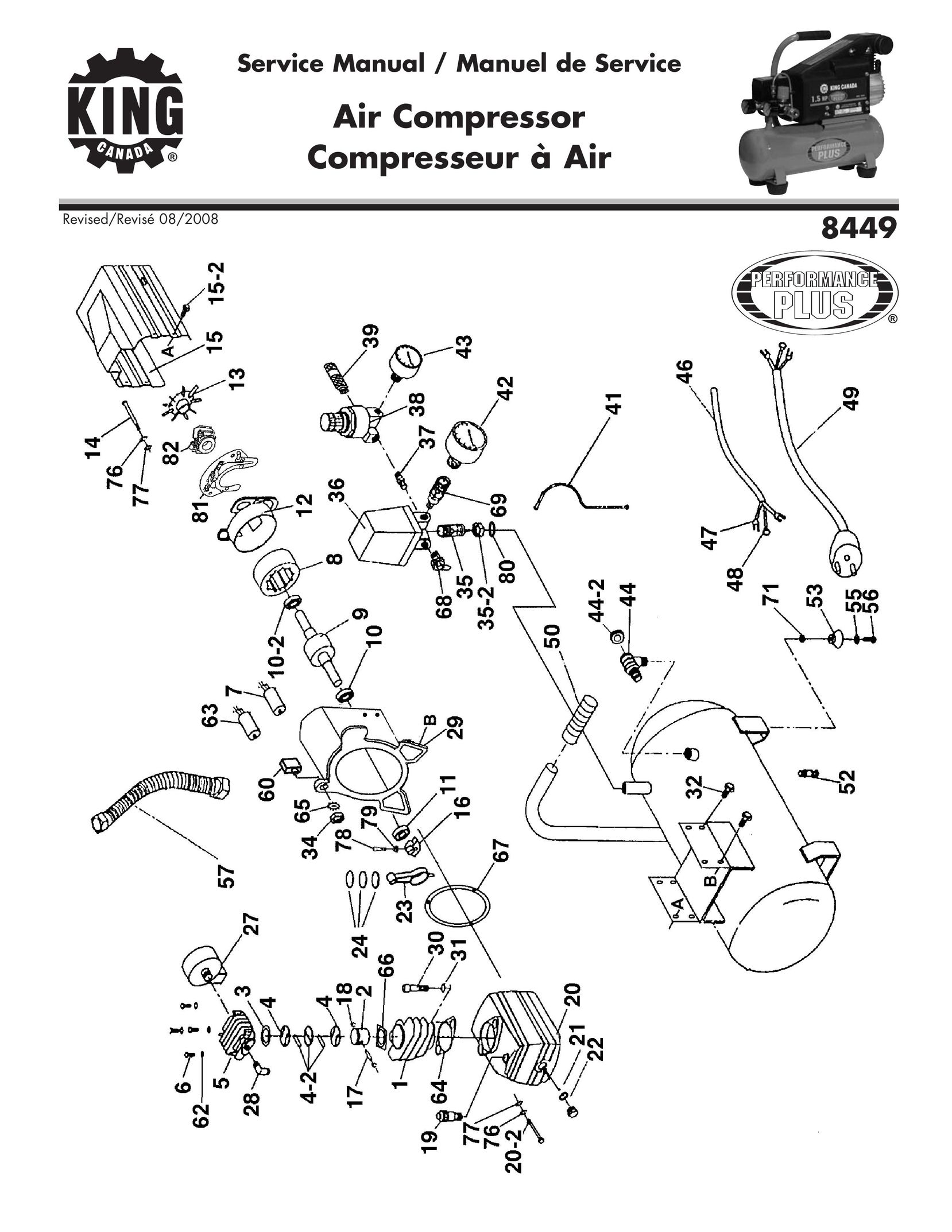 King Canada 8449 Air Compressor User Manual