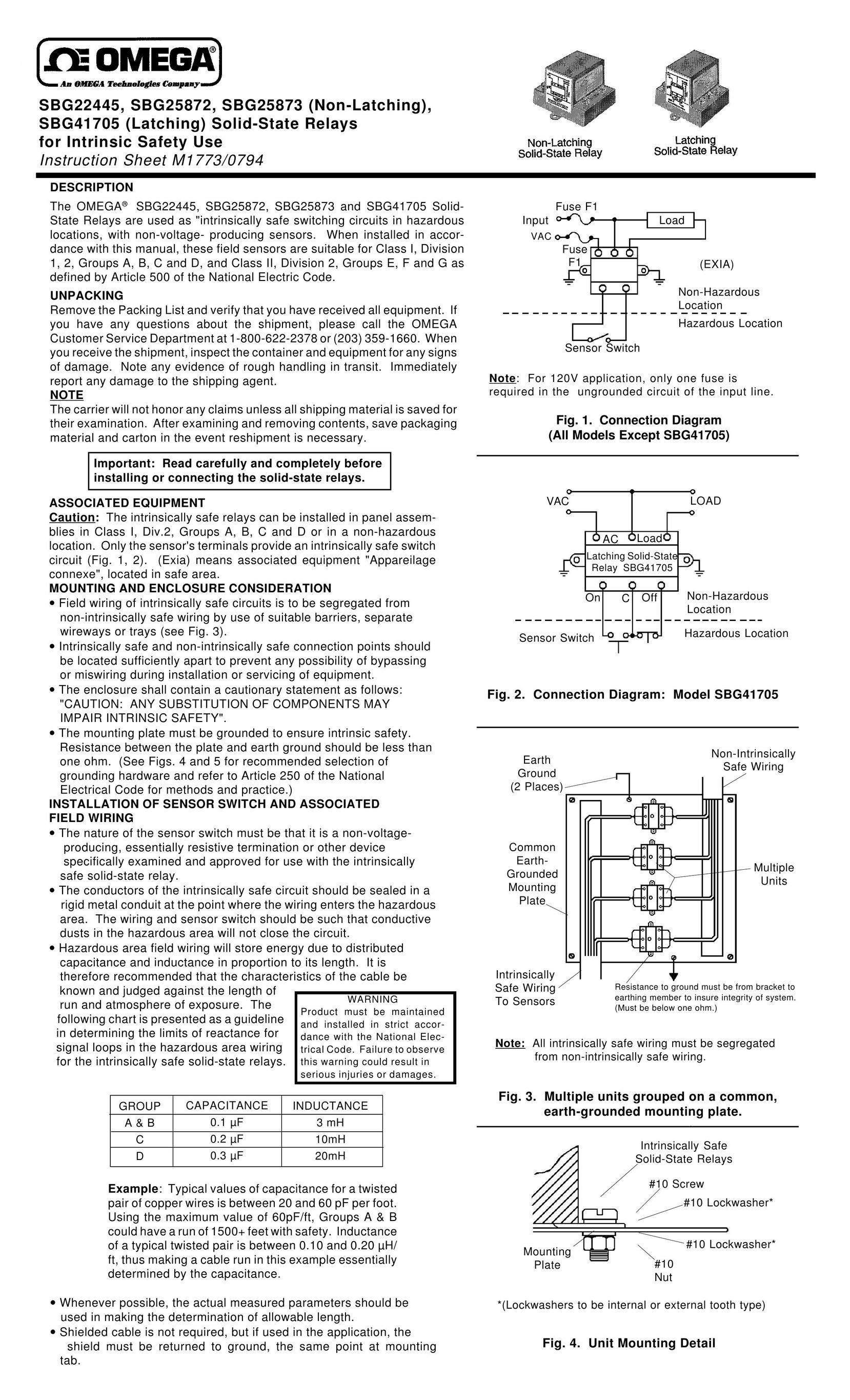 Omega Engineering SBG22445 Air Compressor User Manual