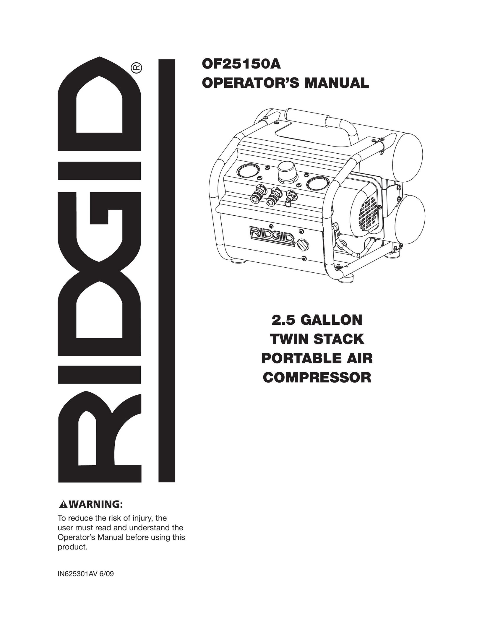RIDGID IN625301AV Air Compressor User Manual